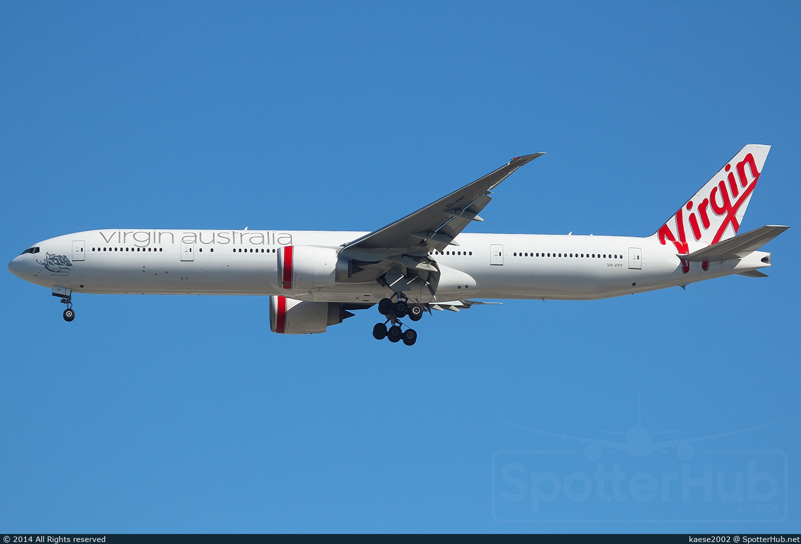 Photo of VH-VPF - Boeing 777-3ZG(ER) operated by Virgin Australia Airlines