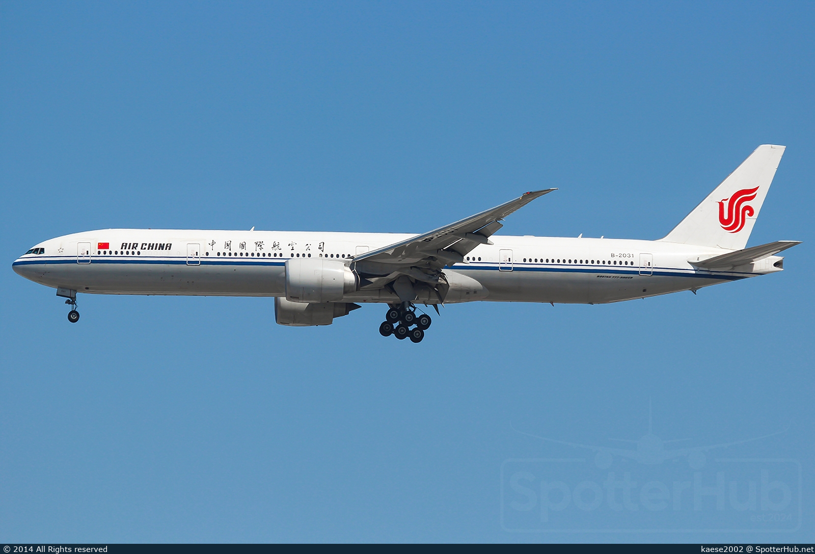 Photo of B-2031 - Boeing 777-39L(ER) operated by Air China