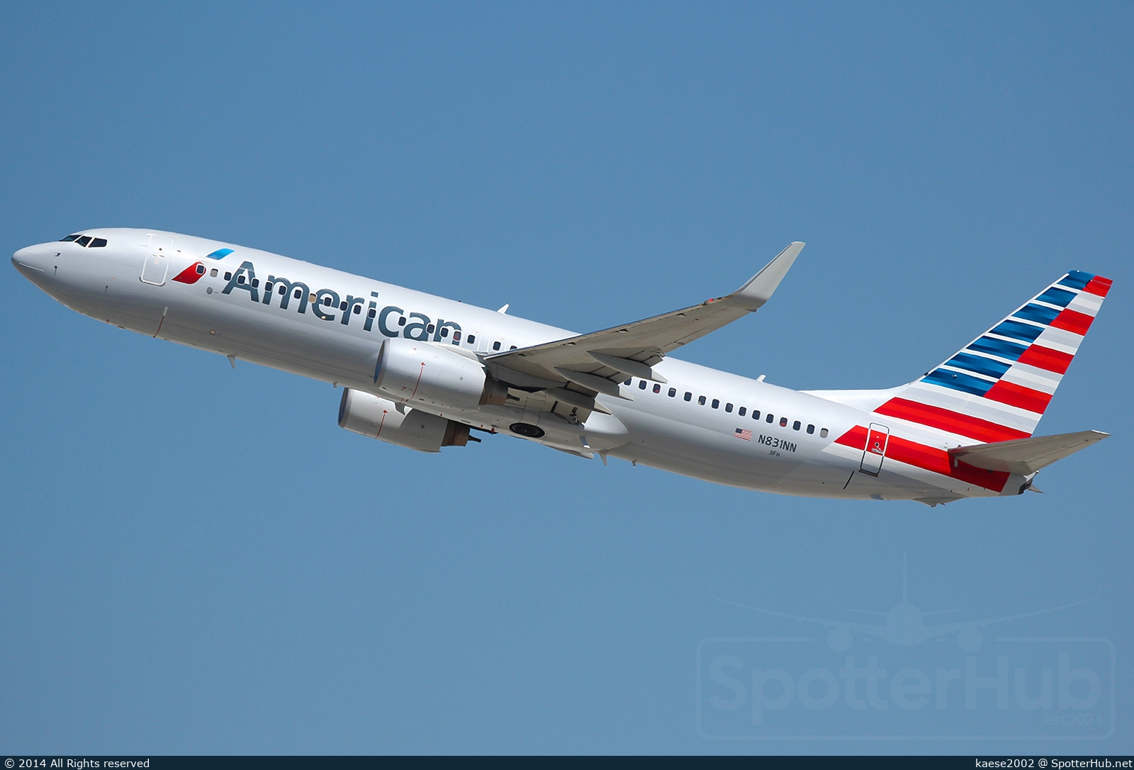 Photo of N831NN - Boeing 737-823 operated by American Airlines