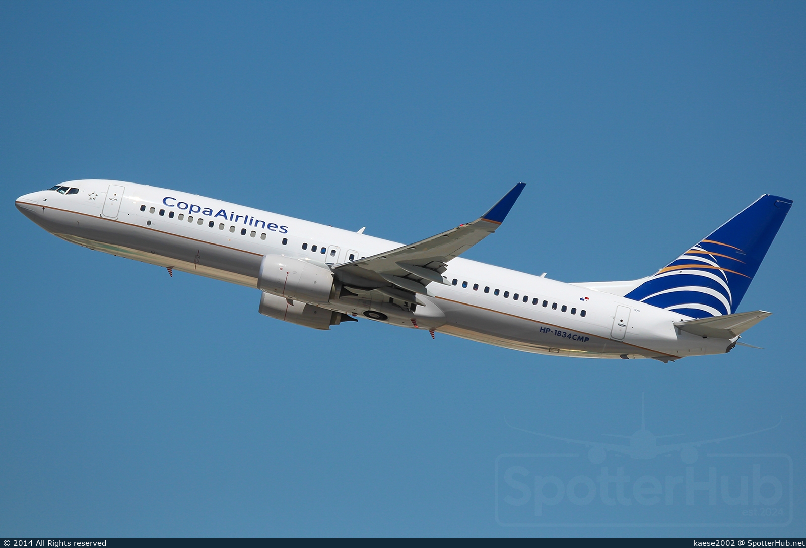 Photo of HP-1834CMP - Boeing 737-8V3 operated by Copa Airlines
