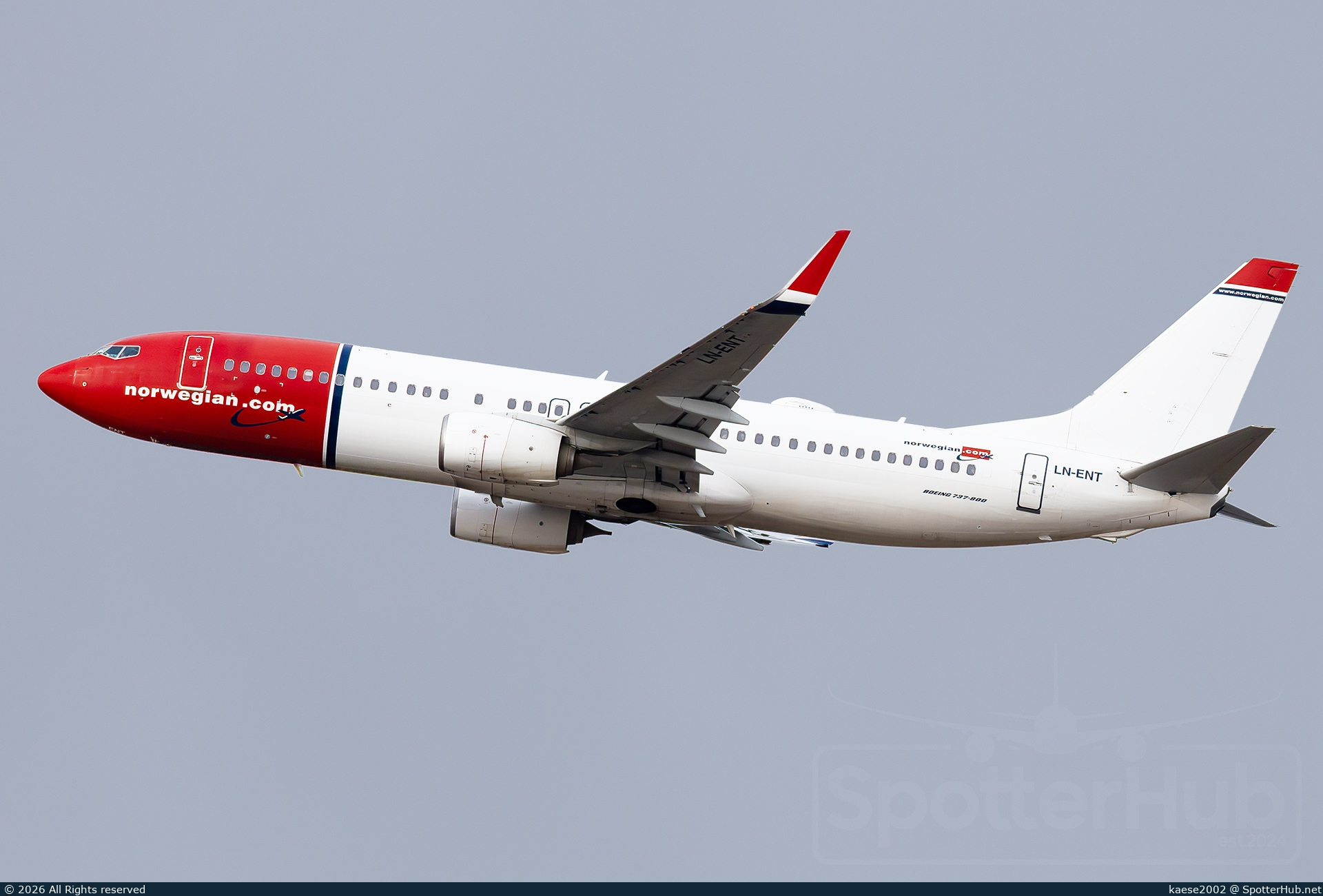 Photo of LN-ENT - Boeing 737-8JP operated by Norwegian Air Shuttle