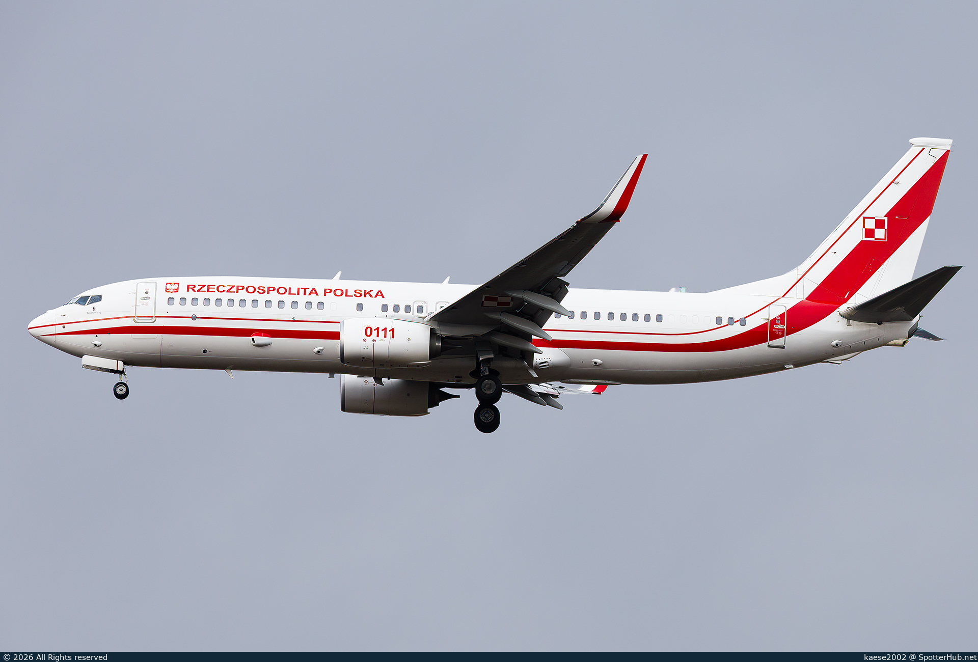 Photo of 0111 - Boeing 737-8TV(BBJ2) operated by Government of Poland