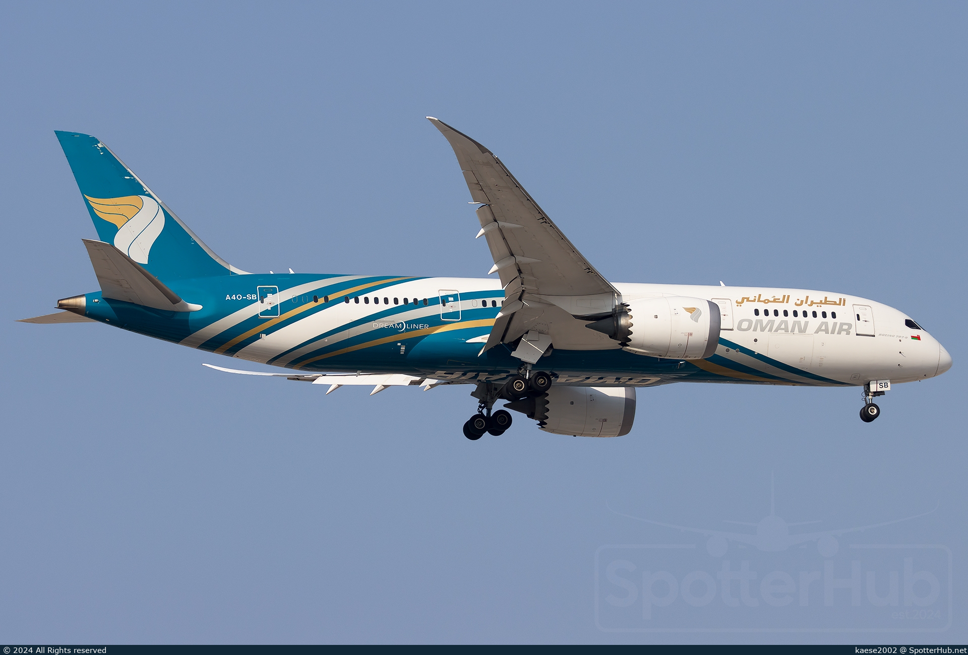 Photo of A4O-SB - Boeing 787-8 Dreamliner operated by Oman Air