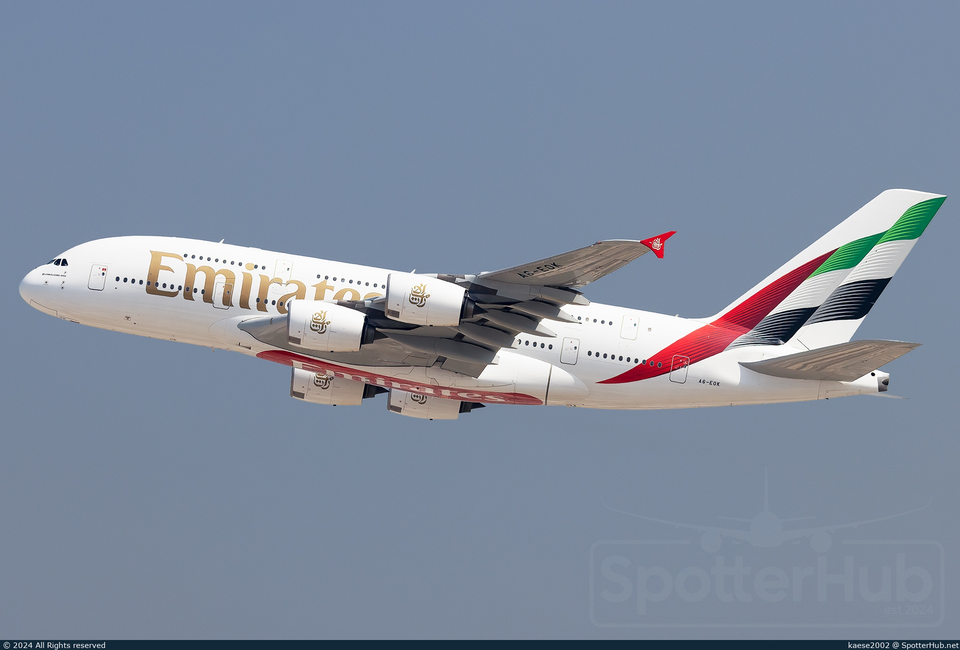 Photo of A6-EOK - Airbus A380-861 operated by Emirates