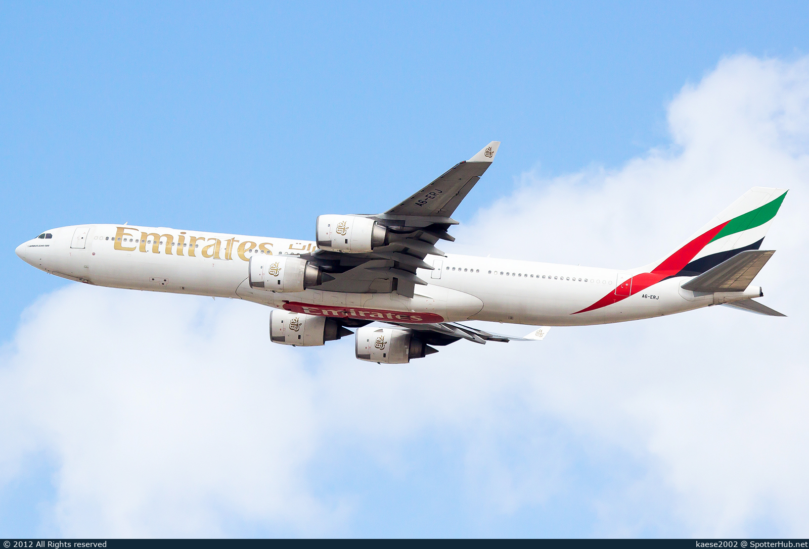 Photo of A6-ERJ - Airbus A340-541 operated by Emirates
