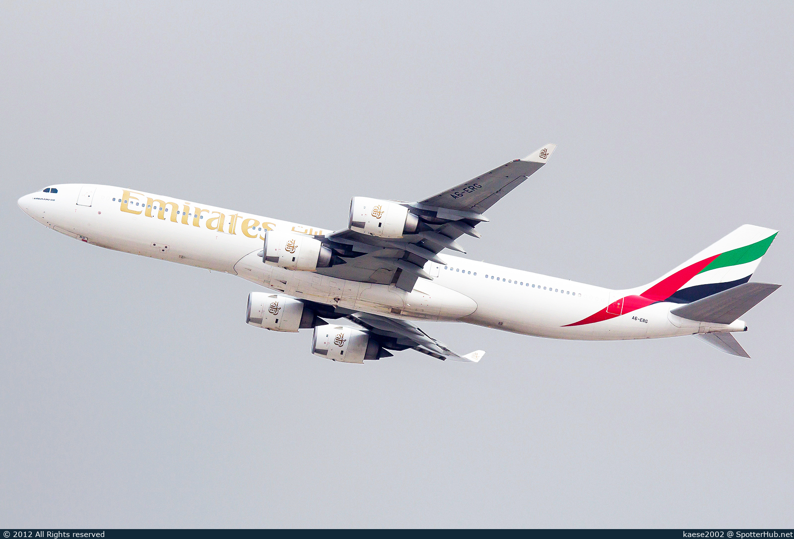 Photo of A6-ERG - Airbus A340-541 operated by Emirates