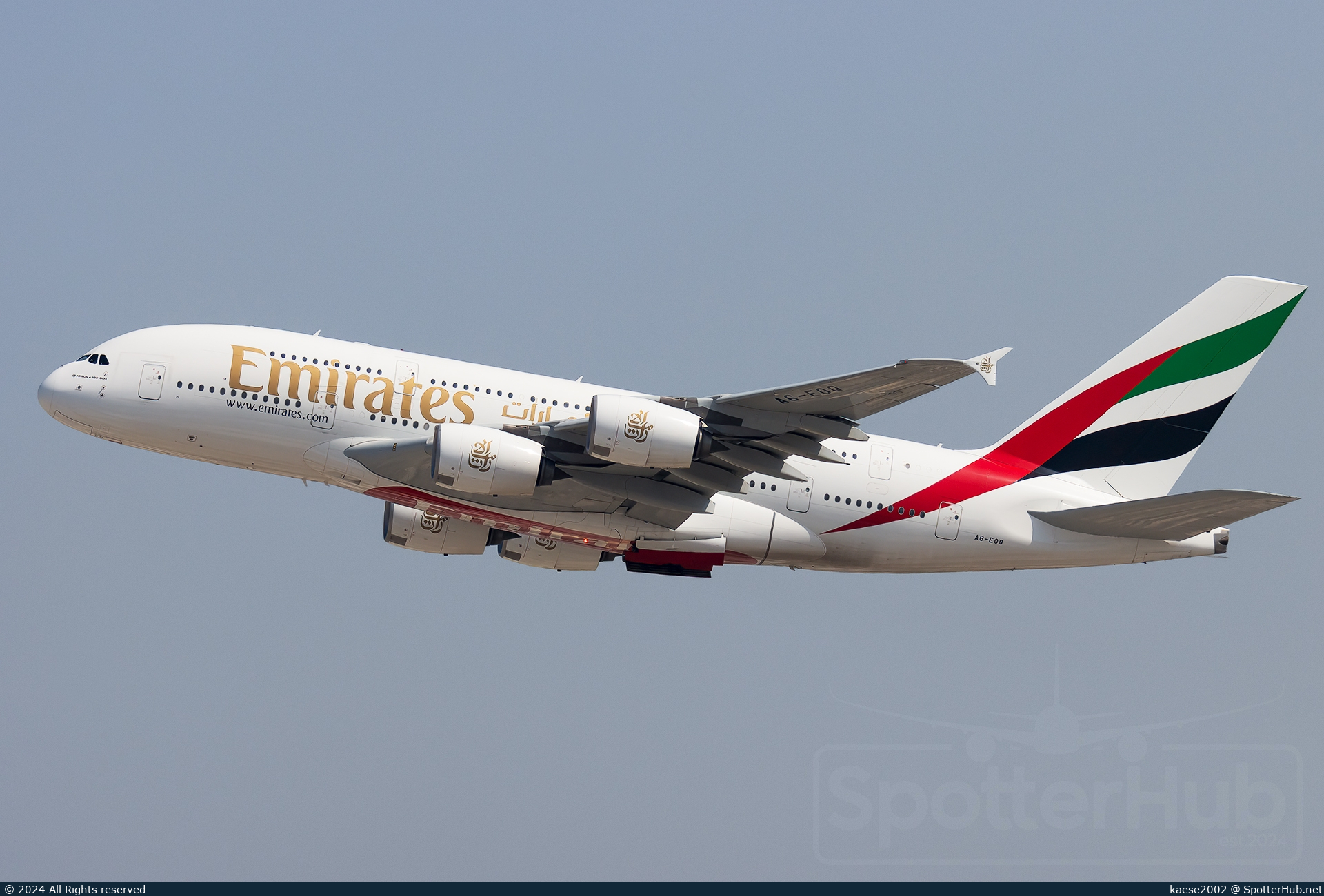 Photo of A6-EOQ - Airbus A380-861 operated by Emirates