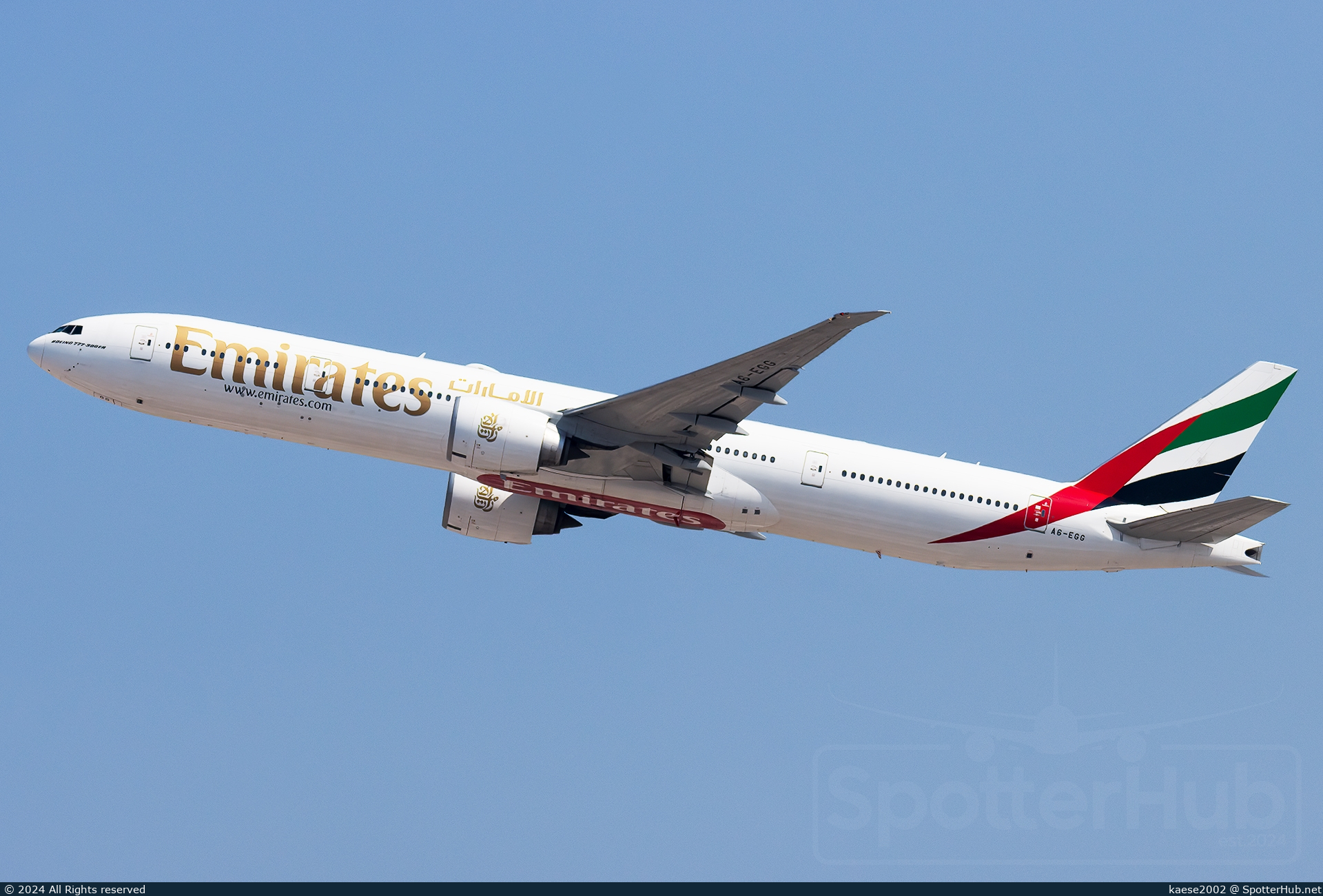 Photo of A6-EGG - Boeing 777-31H(ER) operated by Emirates