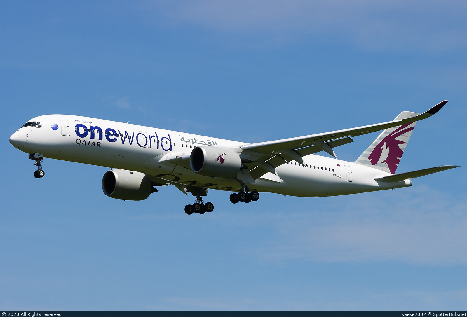 Photo of A7-ALZ - Airbus A350-941 operated by Qatar Airways