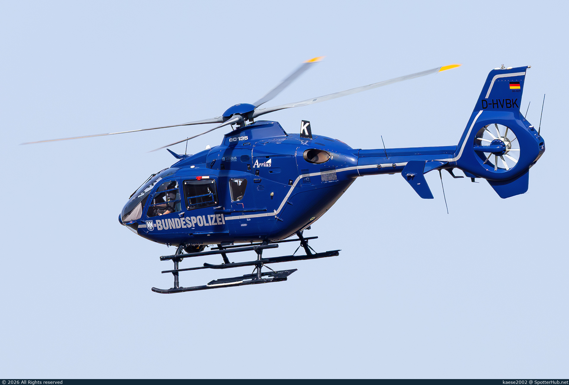Photo of D-HVBK - Eurocopter EC135 T2+ operated by German Police - Bundespolizei