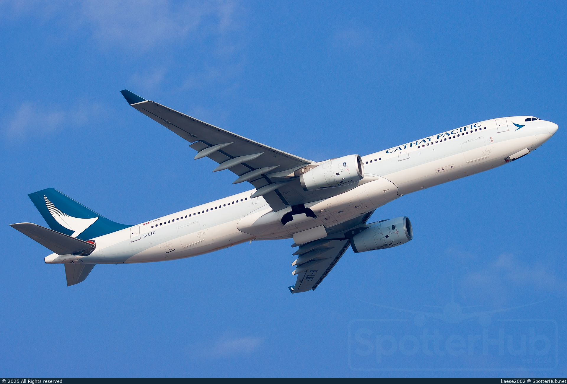 Photo of B-LBF - Airbus A330-343 operated by Cathay Pacific Airways