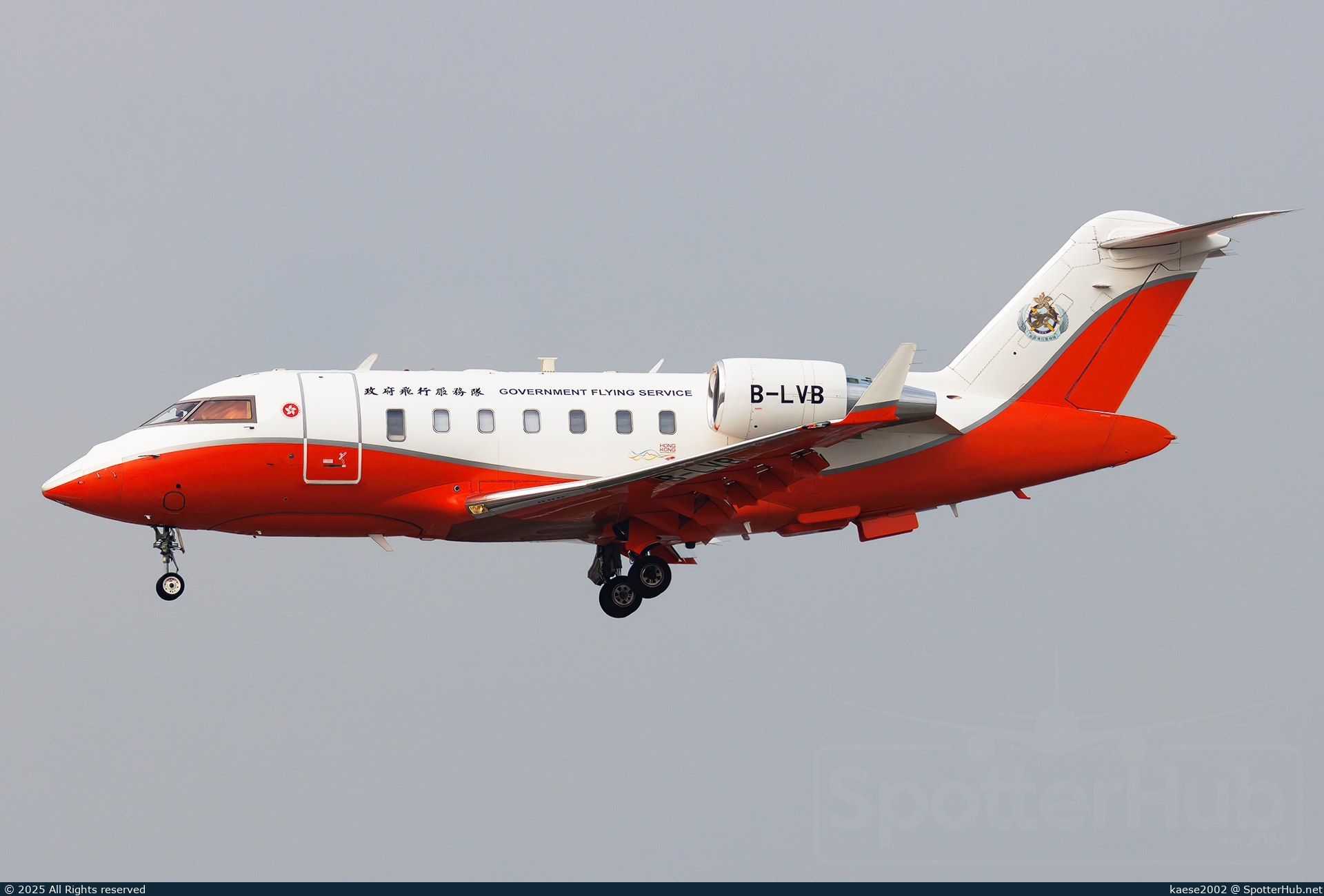 Photo of B-LVB - Bombardier Challenger 605 operated by Hong Kong Government Flying Service