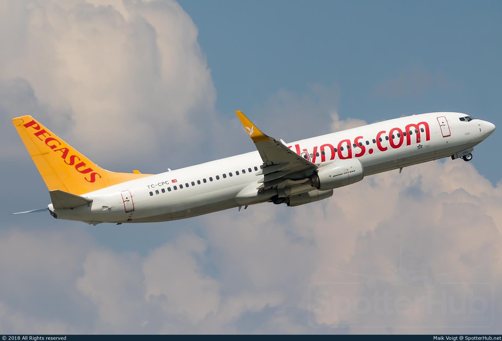 Photo of TC-CPC - Boeing 737-82R operated by Pegasus Airlines
