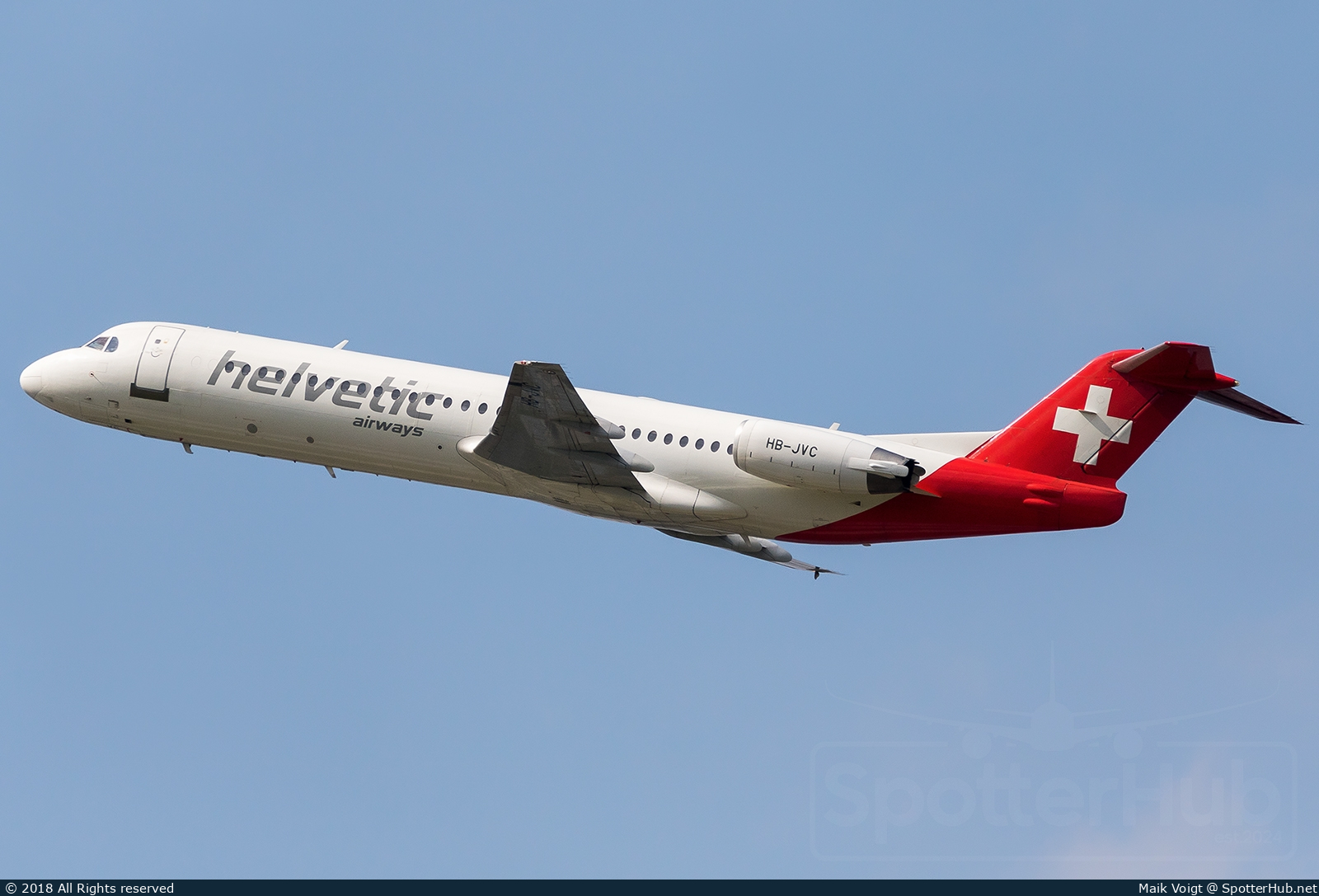 Photo of HB-JVC - Fokker 100 operated by Helvetic Airways
