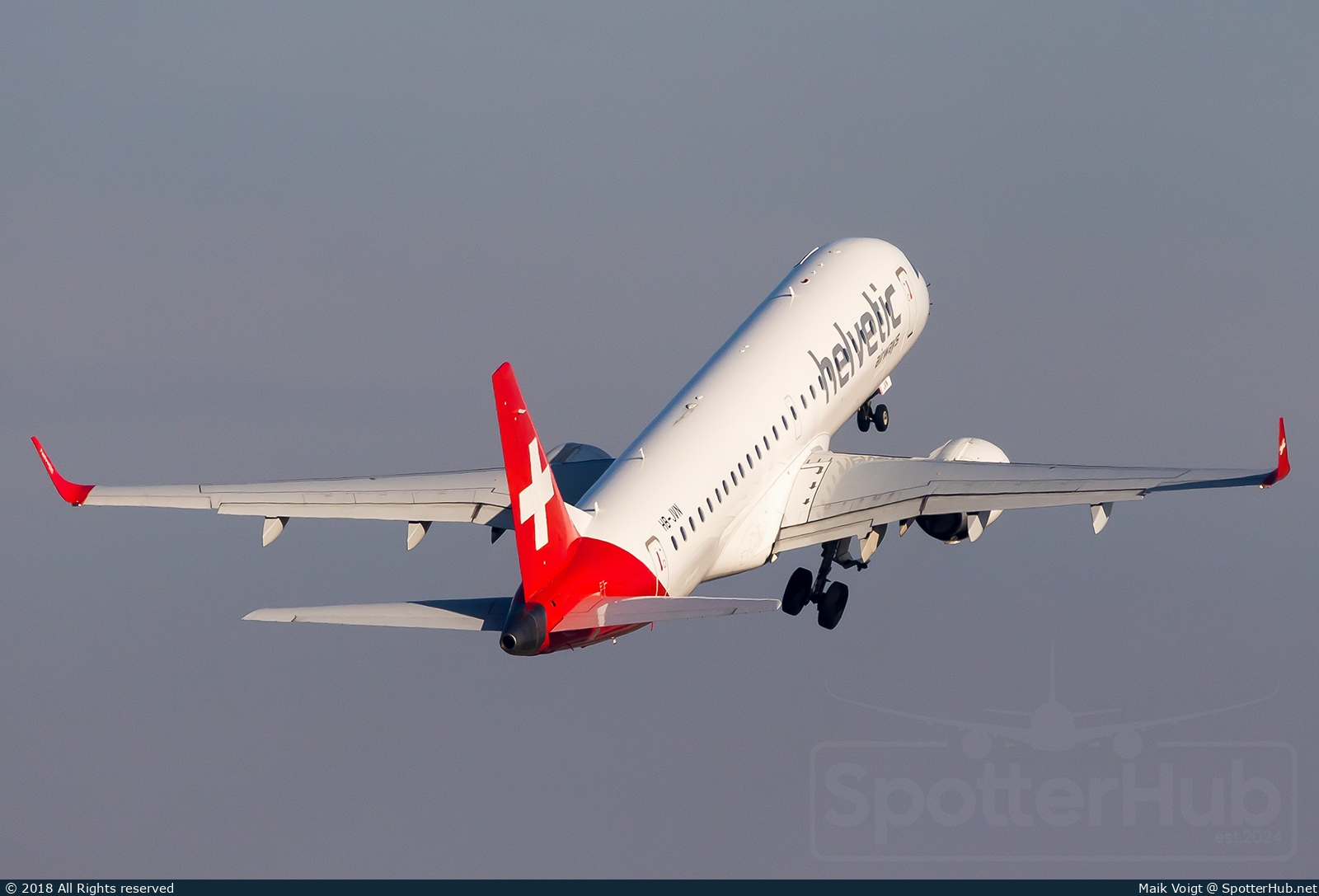 Photo of HB-JVN - Embraer ERJ-190LR operated by Helvetic Airways