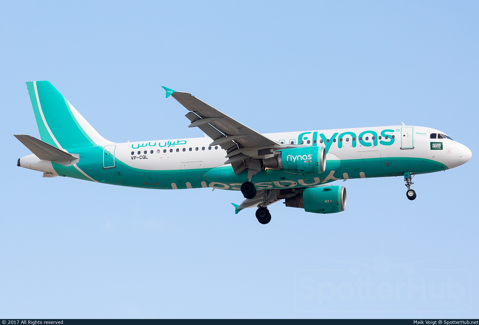 Photo of VP-CQL - Airbus A320-214 operated by Flynas