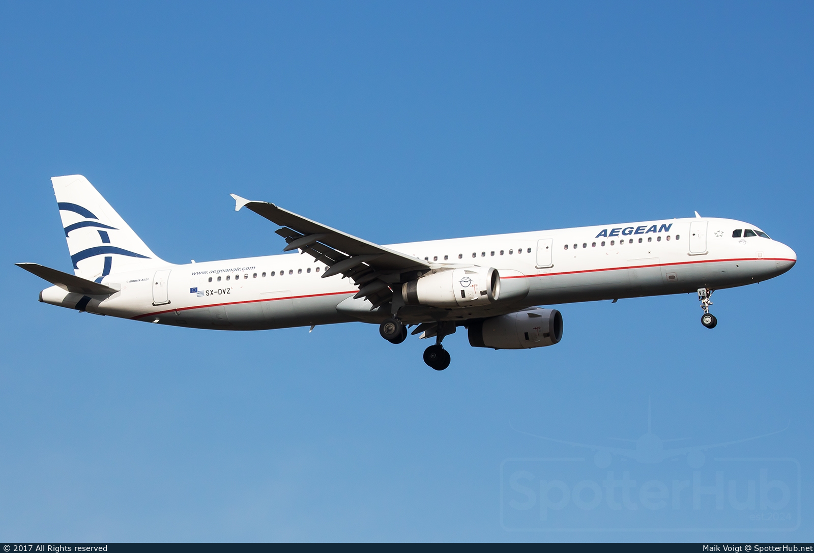 Photo of SX-DVZ - Airbus A321-231 operated by Aegean Airlines