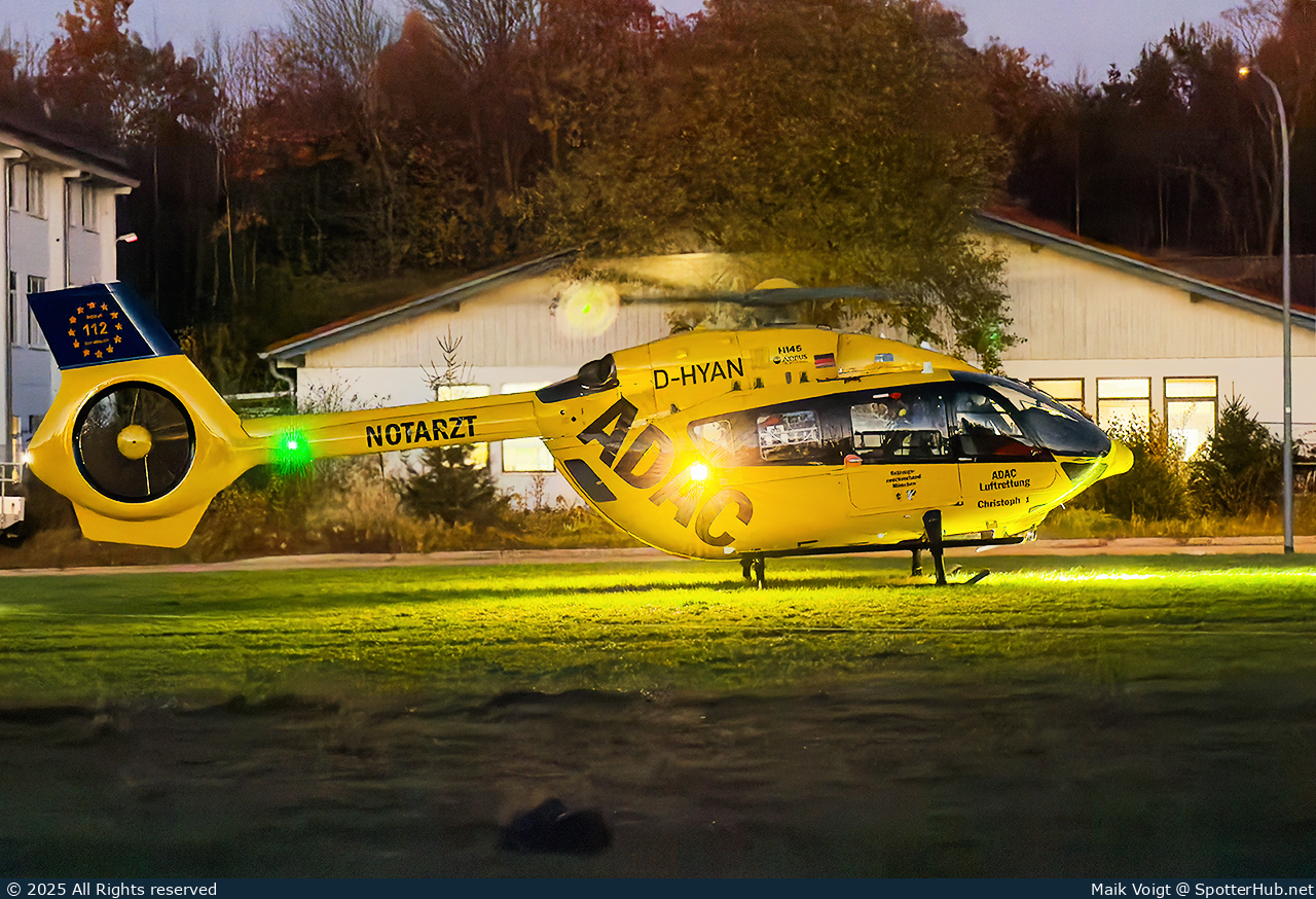Photo of D-HYAN - Airbus Helicopters H145 operated by ADAC Luftrettung