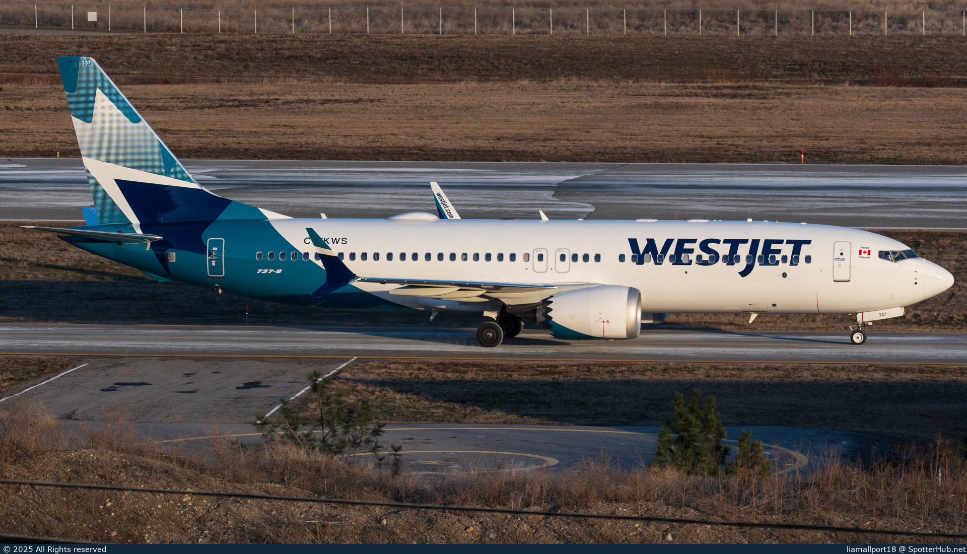 Photo of C-FKWS - Boeing 737 MAX 8 operated by WestJet Airlines