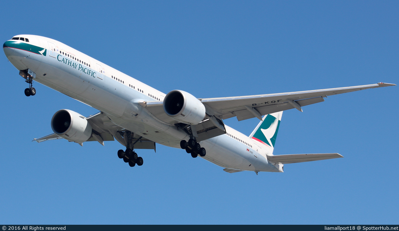 Photo of B-KQF - Boeing 777-367(ER) operated by Cathay Pacific Airways