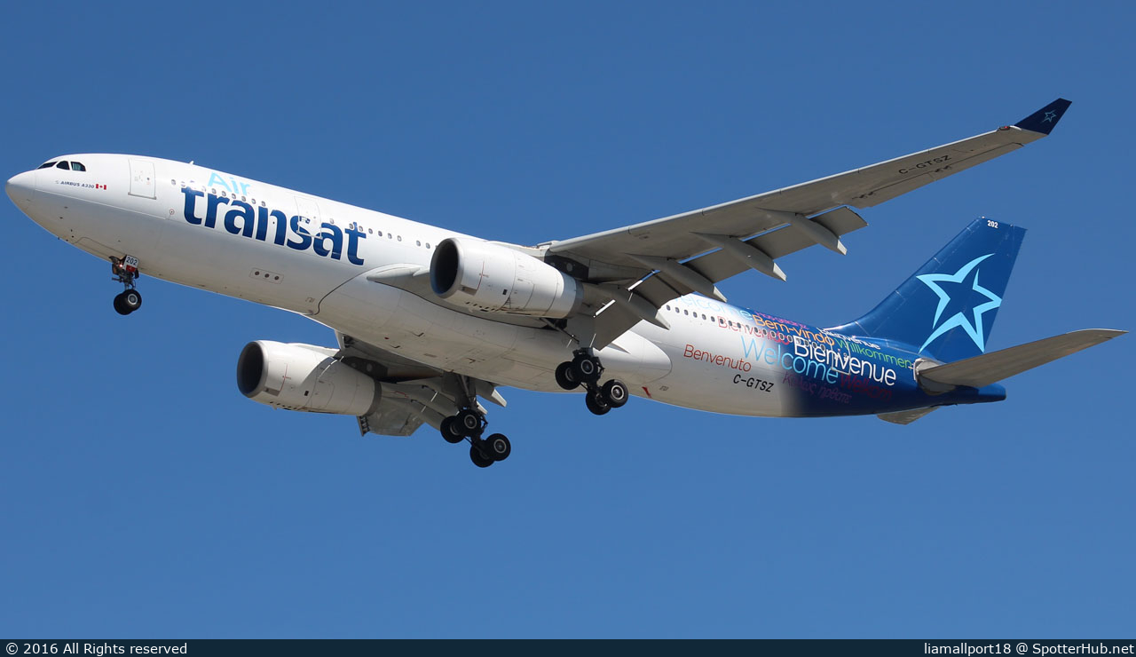 Photo of C-GTSZ - Airbus A330-243 operated by Air Transat
