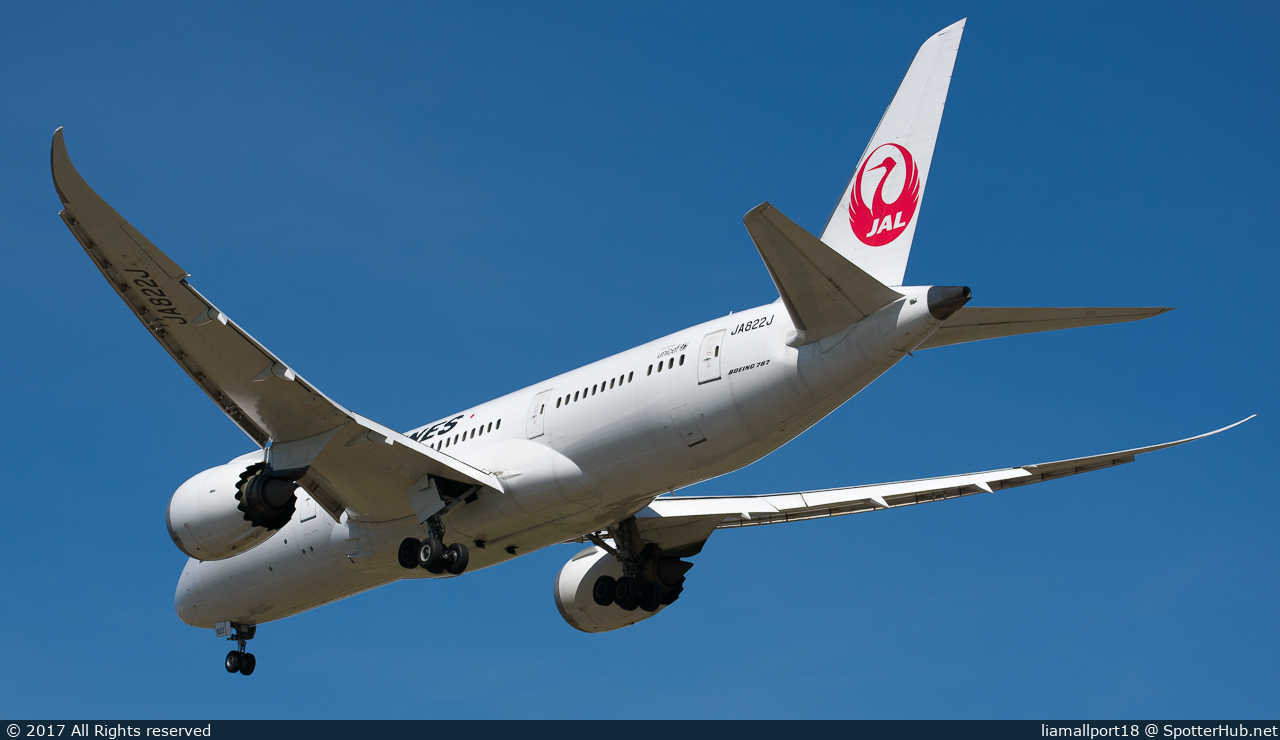 Photo of JA822J - Boeing 787-8 Dreamliner operated by Japan Airlines