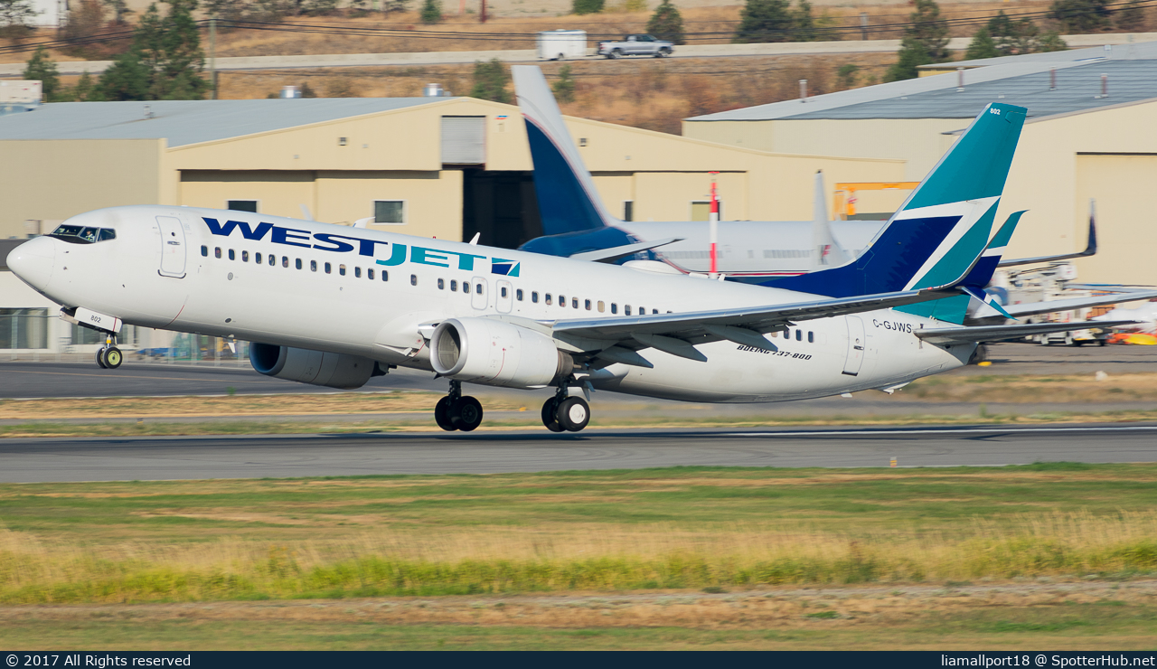 Photo of C-GJWS - Boeing 737-8CT operated by WestJet Airlines