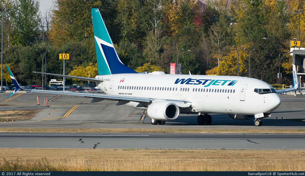 Photo of C-FKWJ - Boeing 737-8CT operated by WestJet Airlines