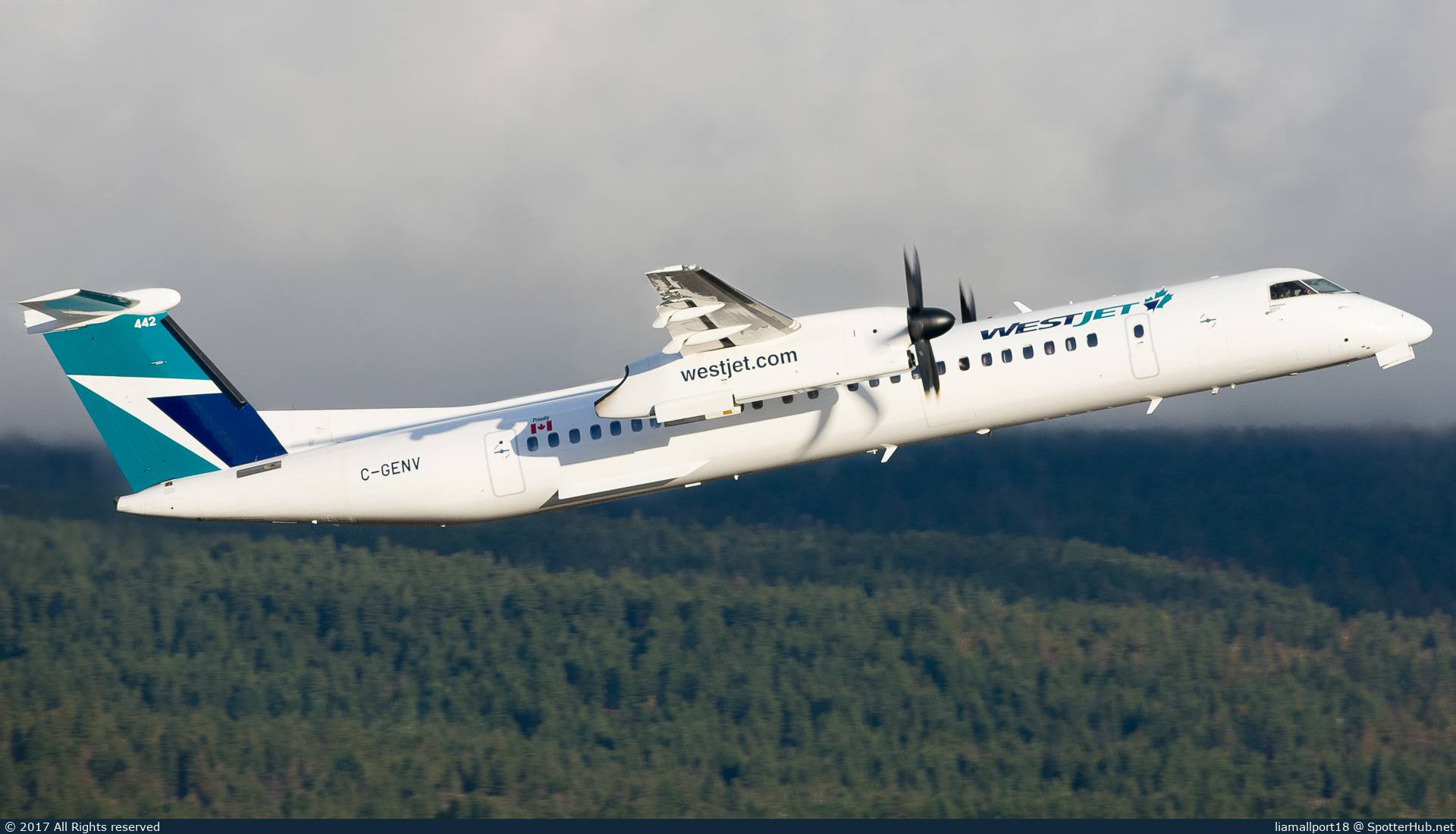 Photo of C-GENV - Bombardier DHC-8-402 Dash 8 Q400 operated by WestJet Encore