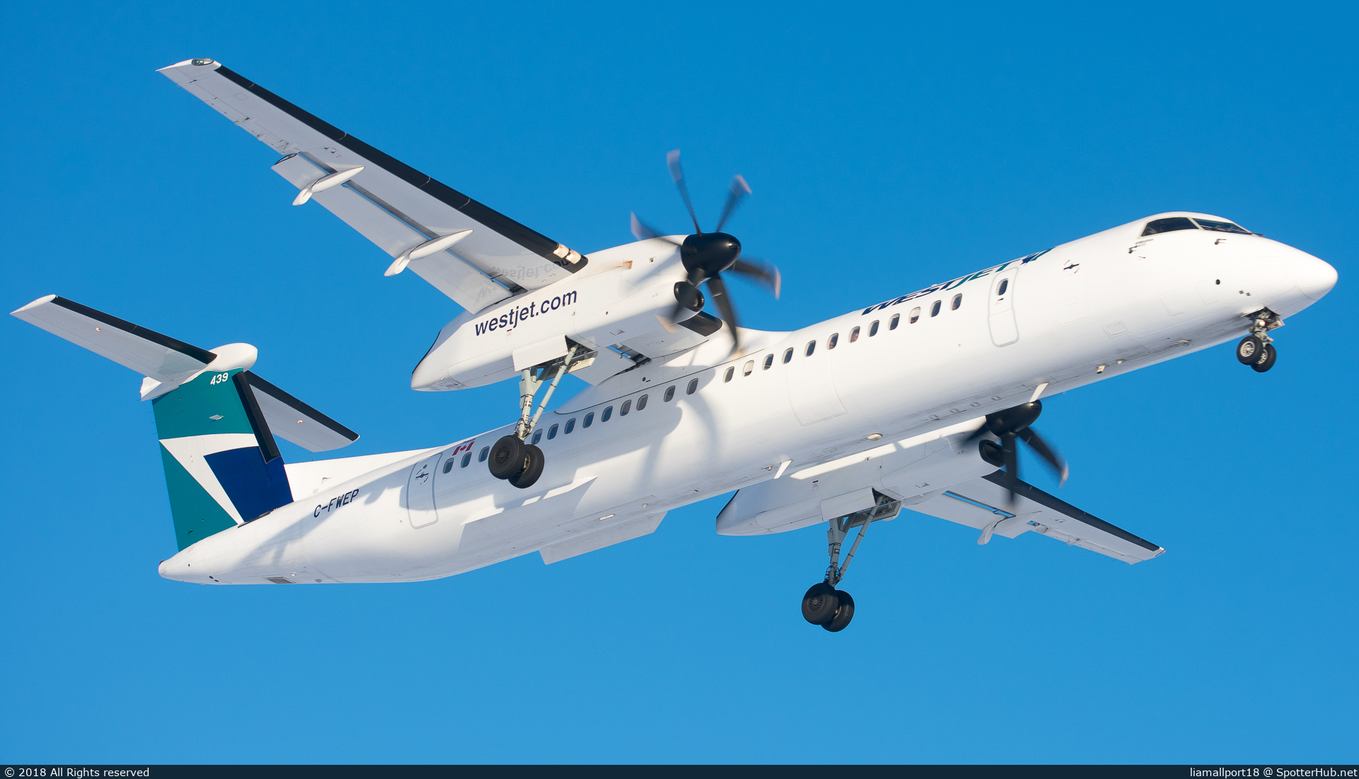 Photo of C-FWEP - Bombardier DHC-8-402 Dash 8 Q400 operated by WestJet Encore