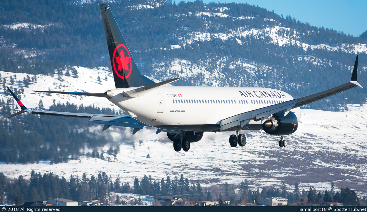 Photo of C-FSDW - Boeing 737 MAX 8 operated by Air Canada