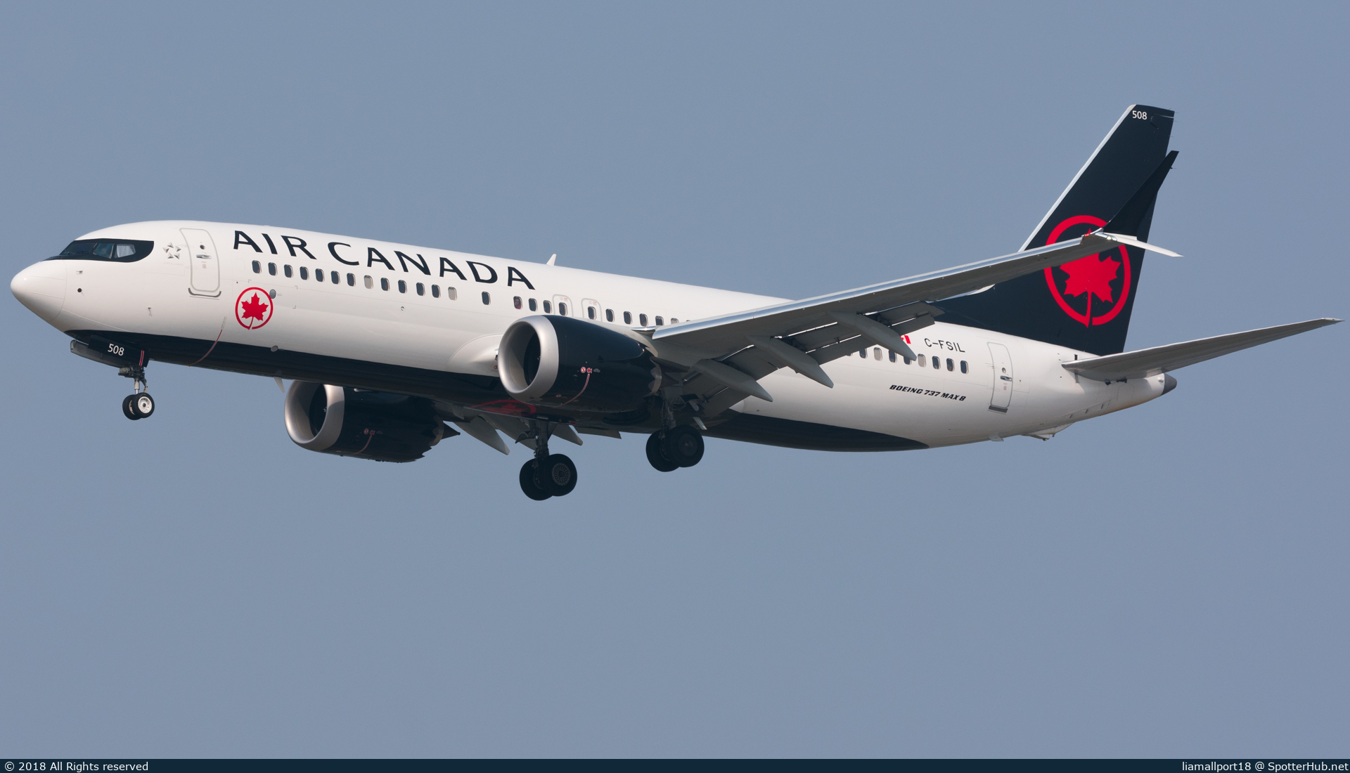 Photo of C-FSIL - Boeing 737 MAX 8 operated by Air Canada