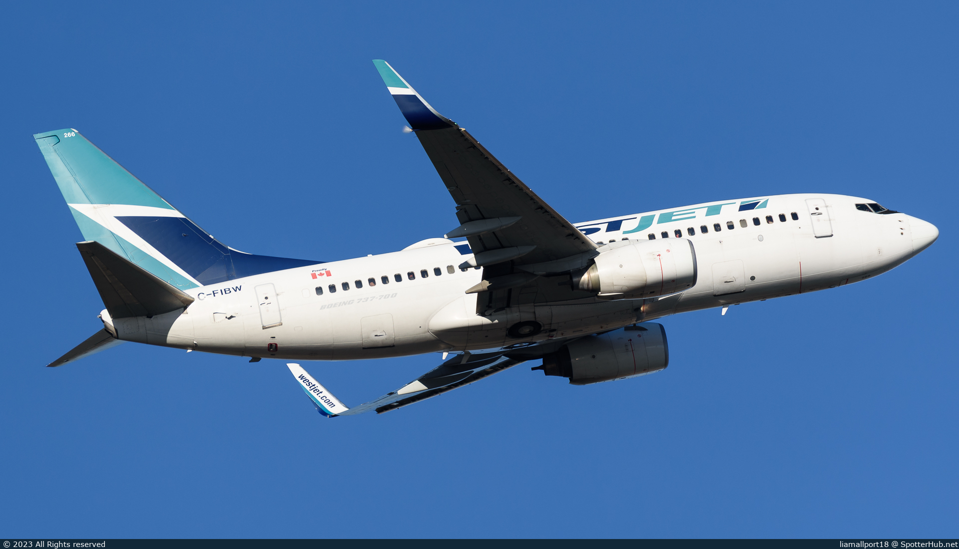 Photo of C-FIBW - Boeing 737-7CT operated by WestJet Airlines