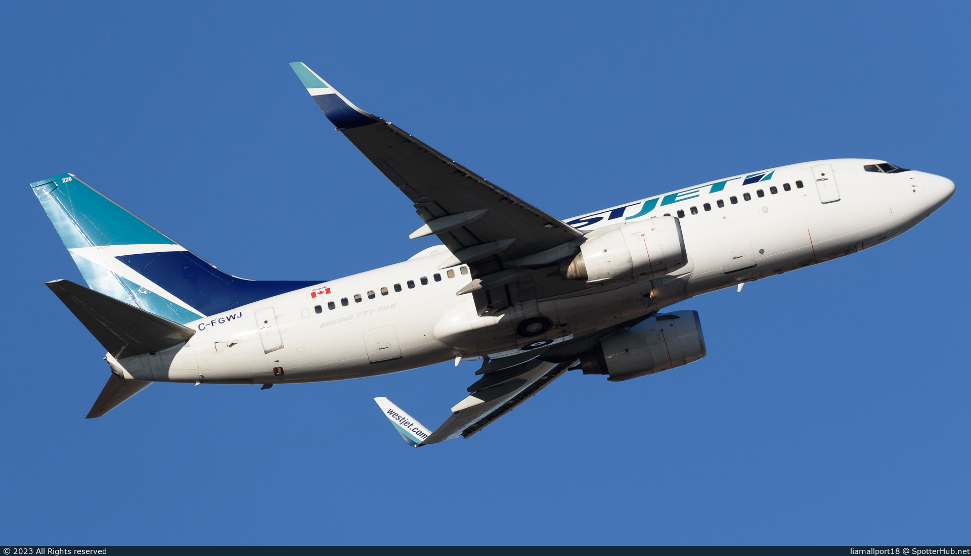 Photo of C-FGWJ - Boeing 737-7CT operated by WestJet Airlines