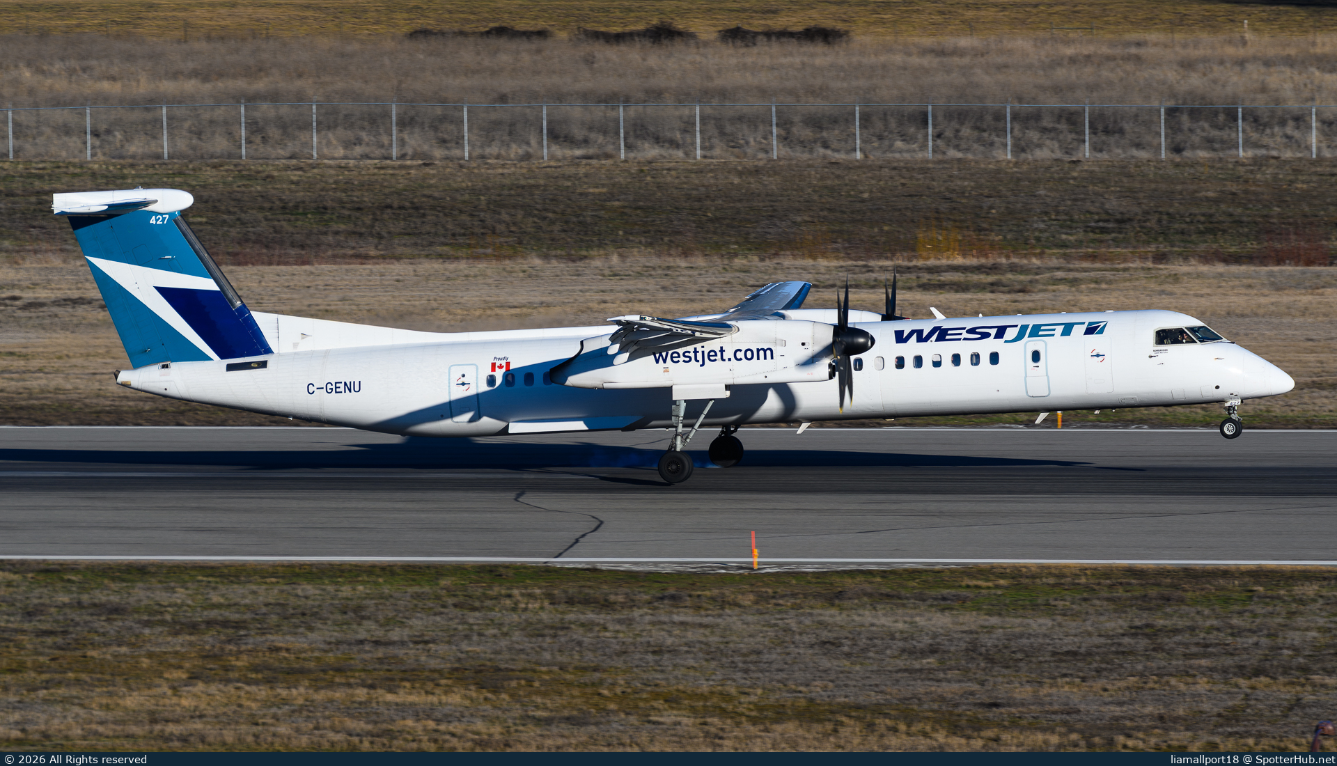 Photo of C-GENU - Bombardier DHC-8-402 Dash 8 Q400 operated by WestJet Encore