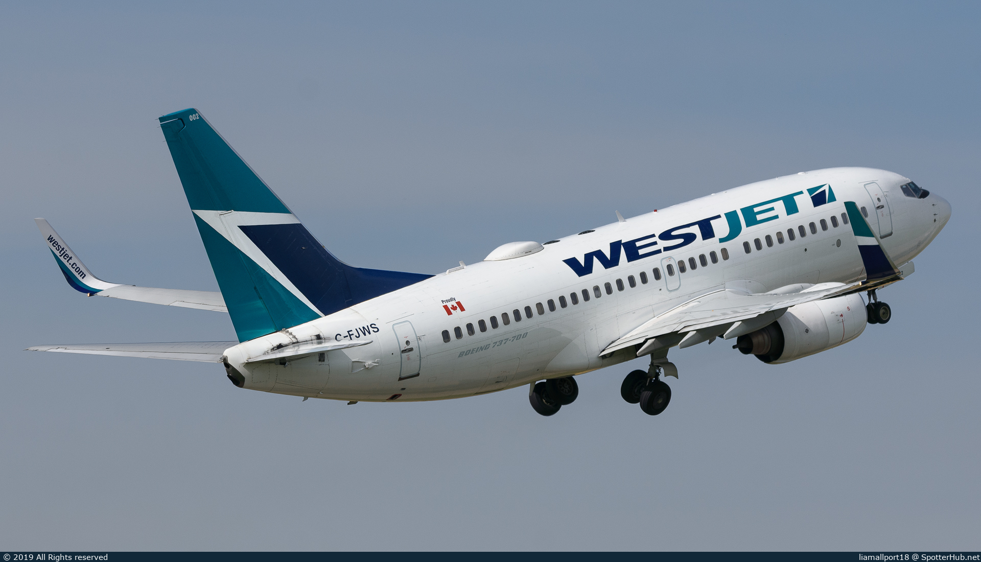 Photo of C-FJWS - Boeing 737-76N operated by WestJet Airlines
