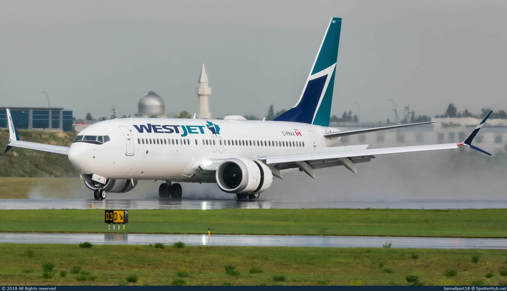 Photo of C-FRAX - Boeing 737 MAX 8 operated by WestJet Airlines