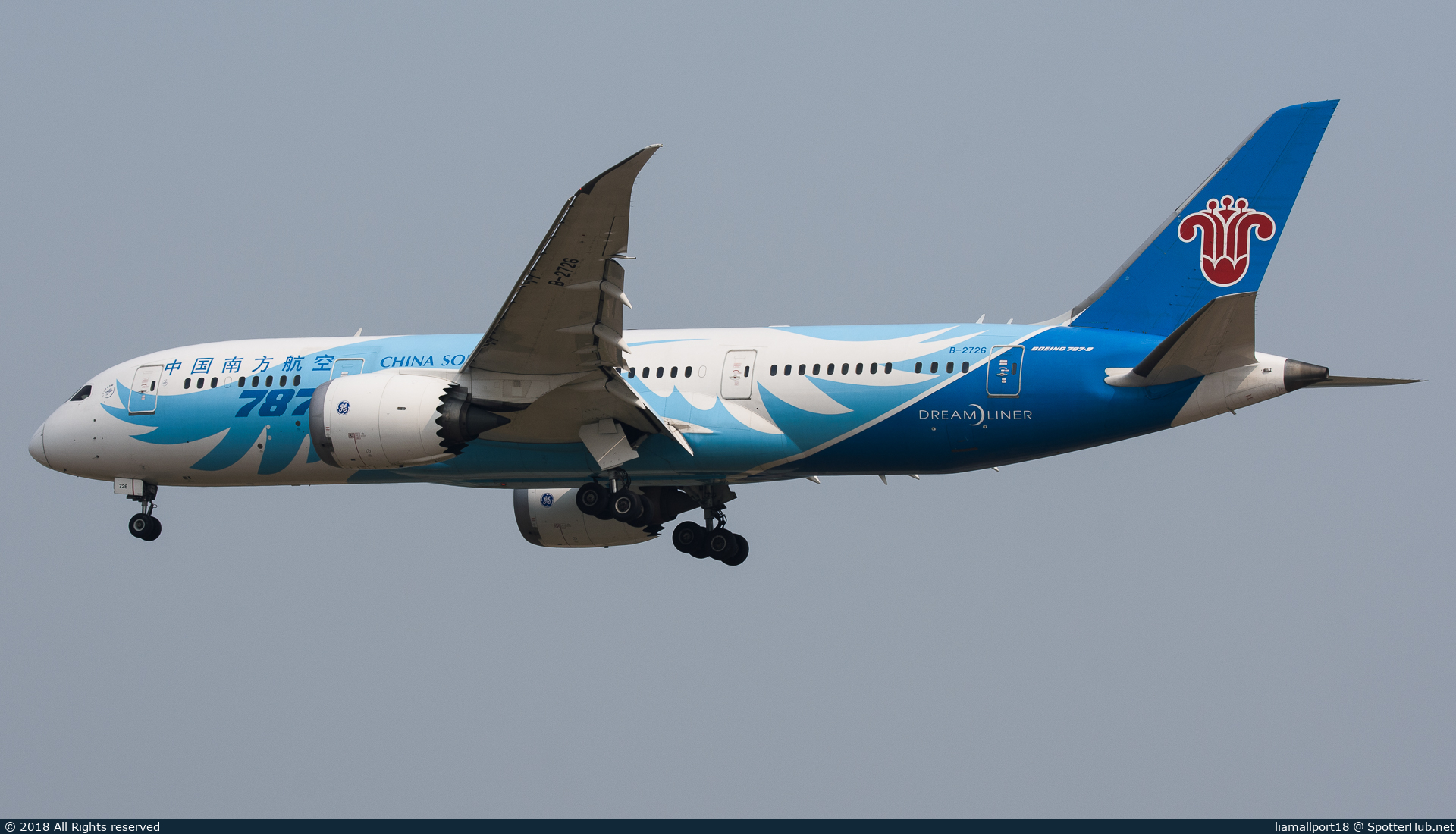 Photo of B-2726 - Boeing 787-8 Dreamliner operated by China Southern Airlines