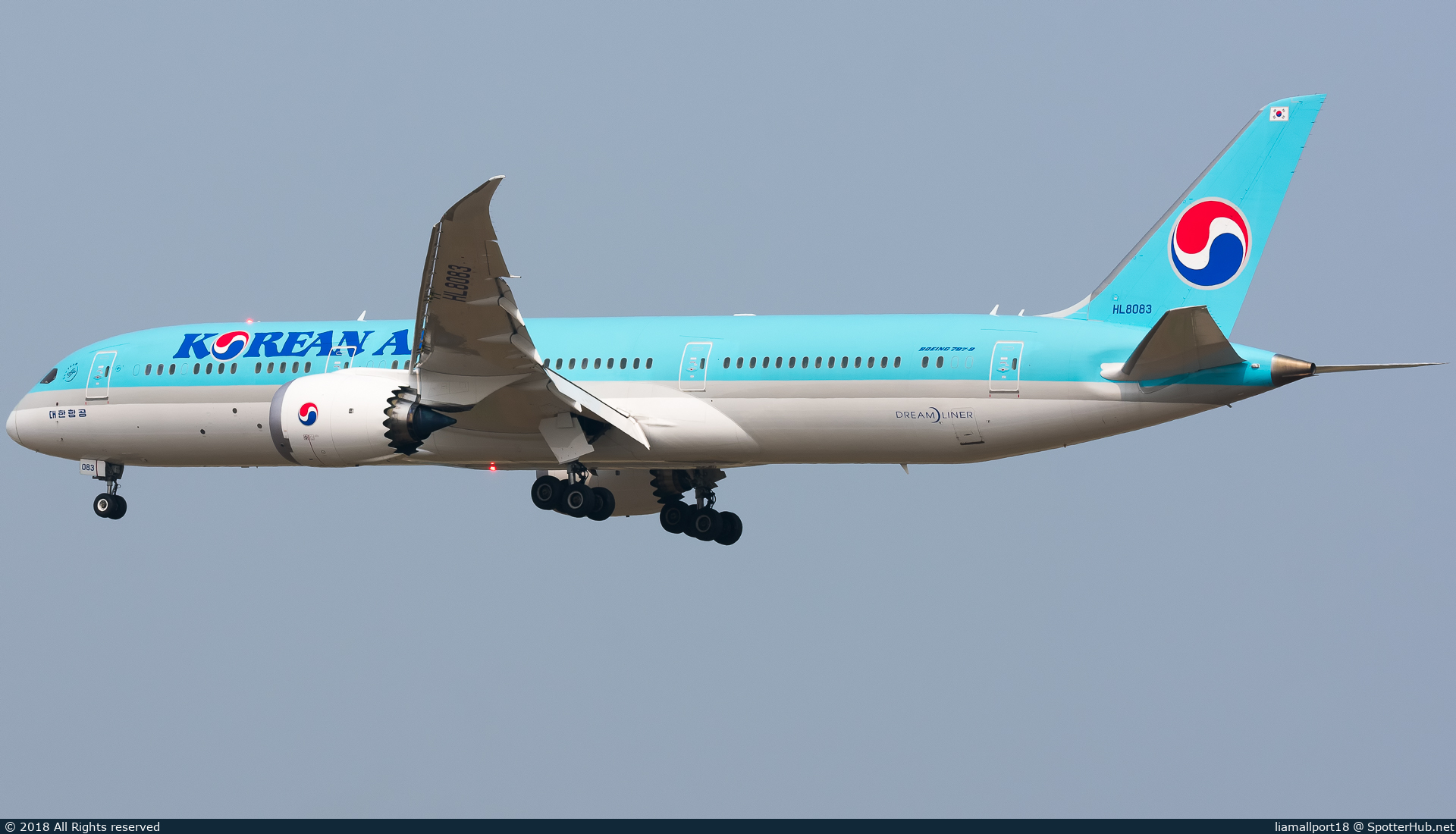 Photo of HL8083 - Boeing 787-9 Dreamliner operated by Korean Air