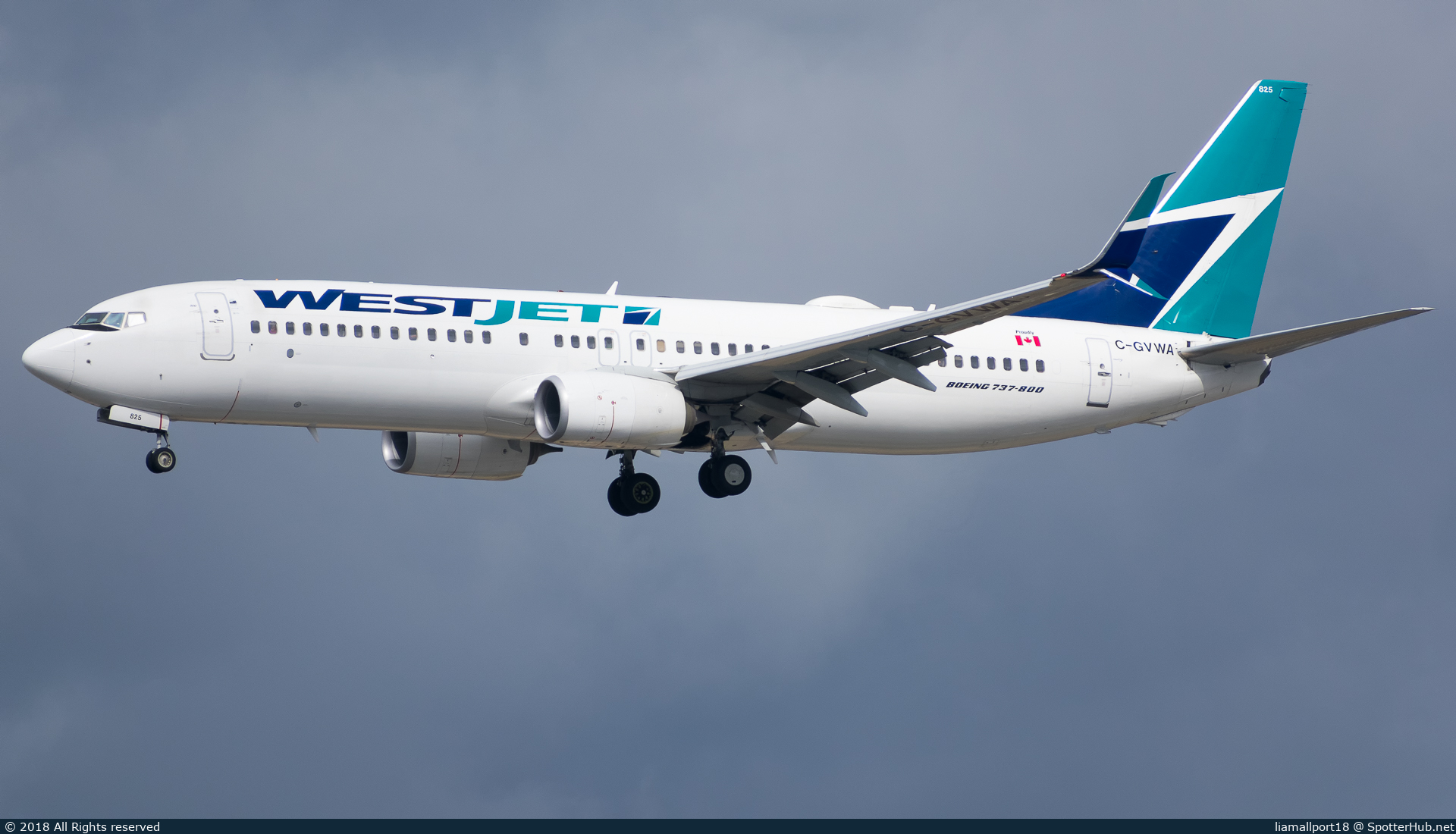 Photo of C-GVWA - Boeing 737-8CT operated by WestJet Airlines