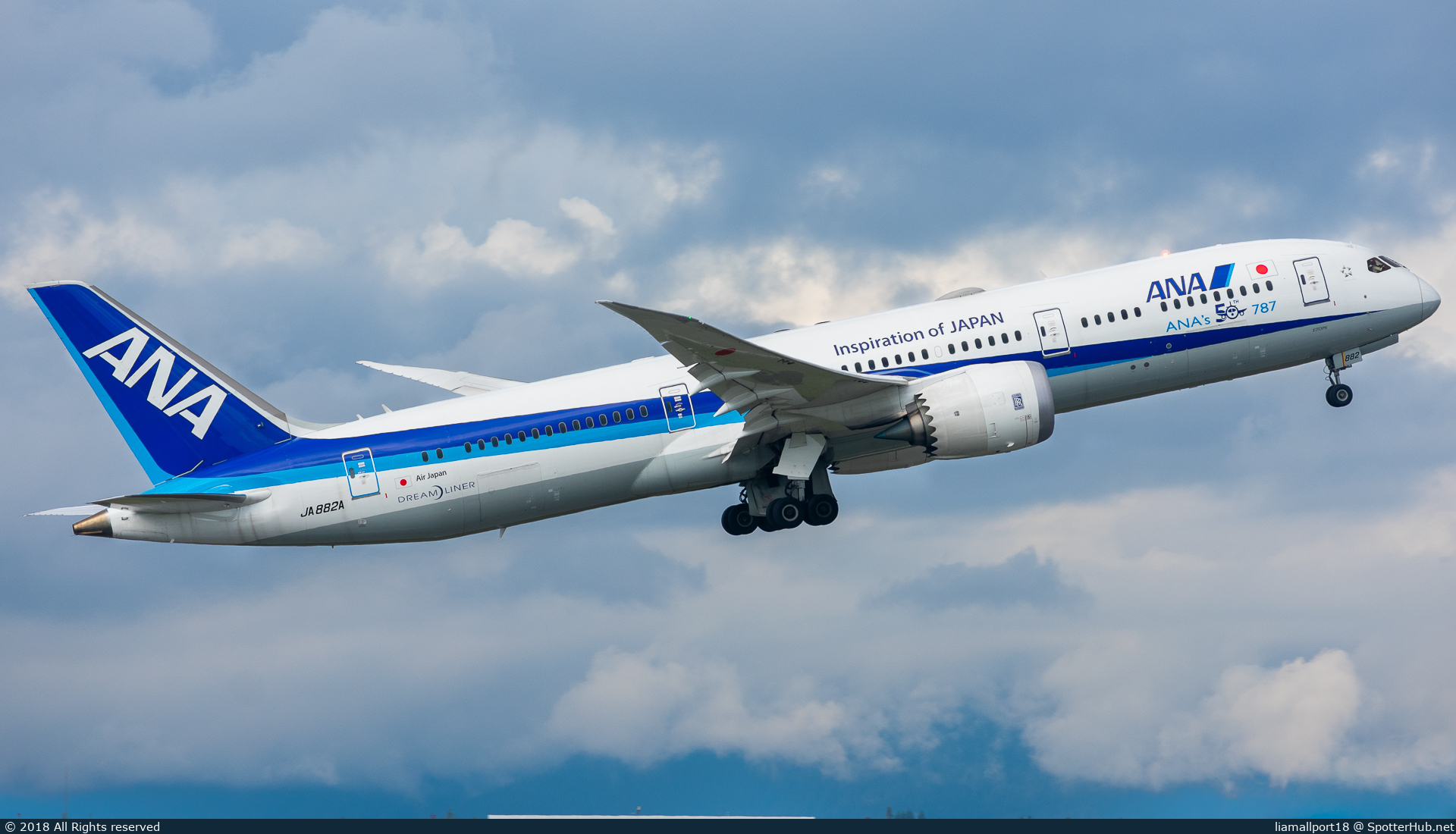Photo of JA882A - Boeing 787-9 Dreamliner operated by ANA All Nippon Airways (opb Air Japan)