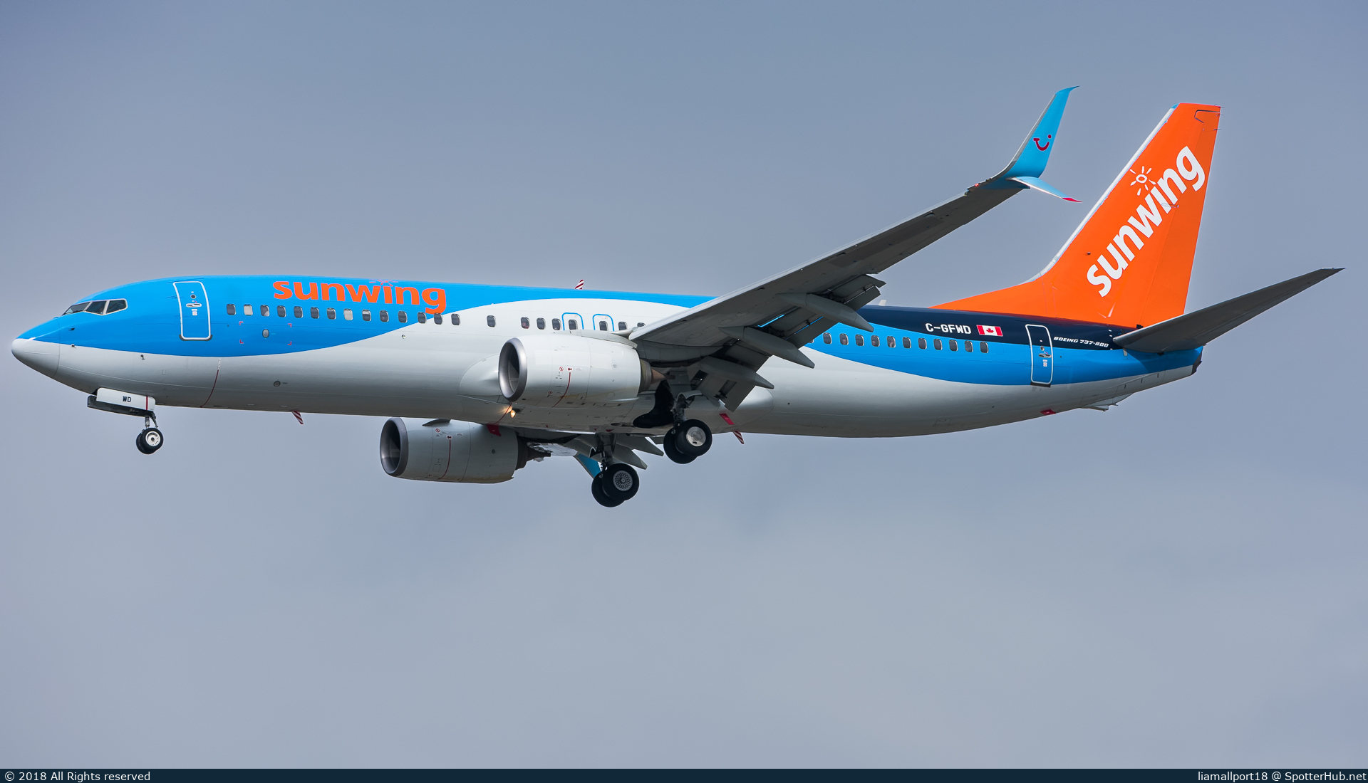 Photo of C-GFWD - Boeing 737-8K5 operated by Sunwing Airlines