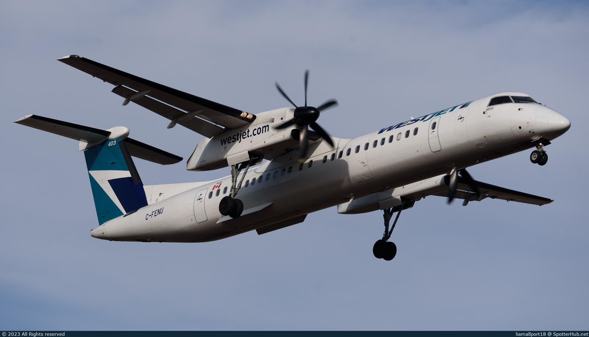 Photo of C-FENU - Bombardier DHC-8-402 Dash 8 Q400 operated by WestJet Encore