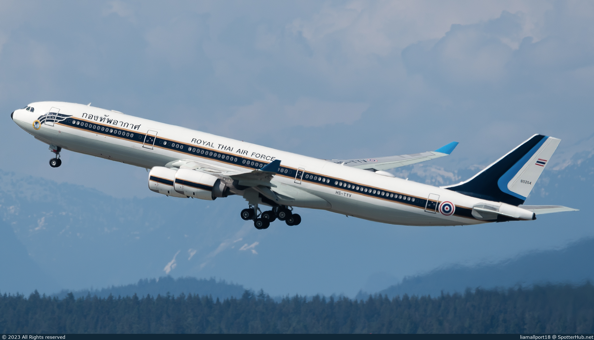 Photo of HS-TYV - Airbus A340-541 operated by Royal Thai Air Force