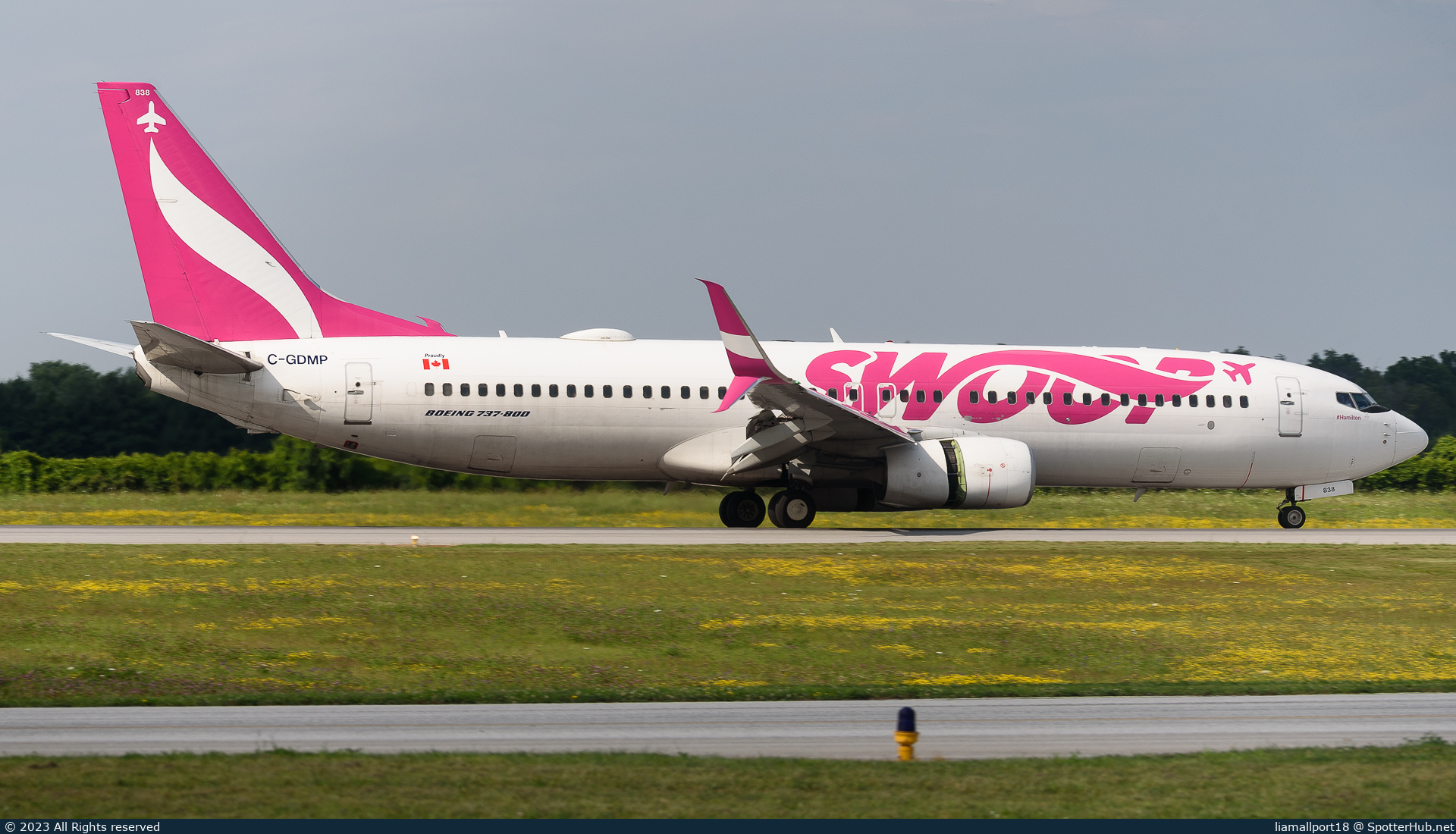 Photo of C-GDMP - Boeing 737-8CT operated by Swoop