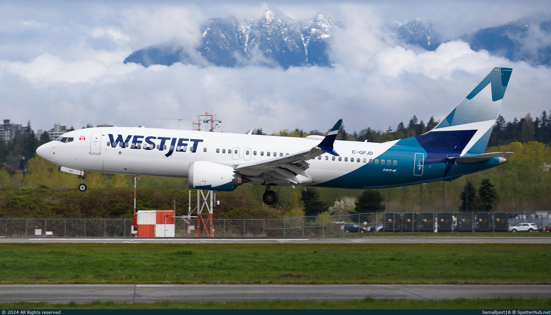 Photo of C-GFJD - Boeing 737 MAX 8 operated by WestJet Airlines