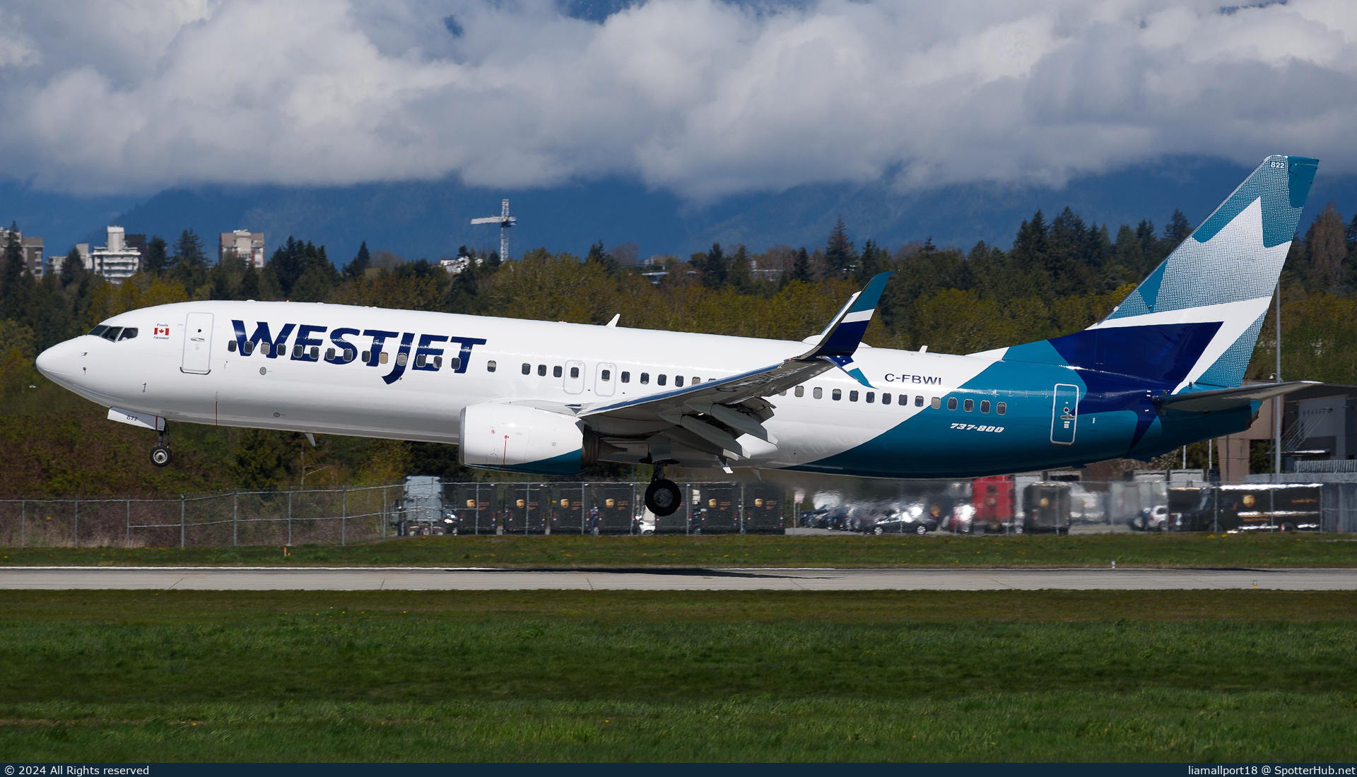 Photo of C-FBWI - Boeing 737-8CT operated by WestJet Airlines