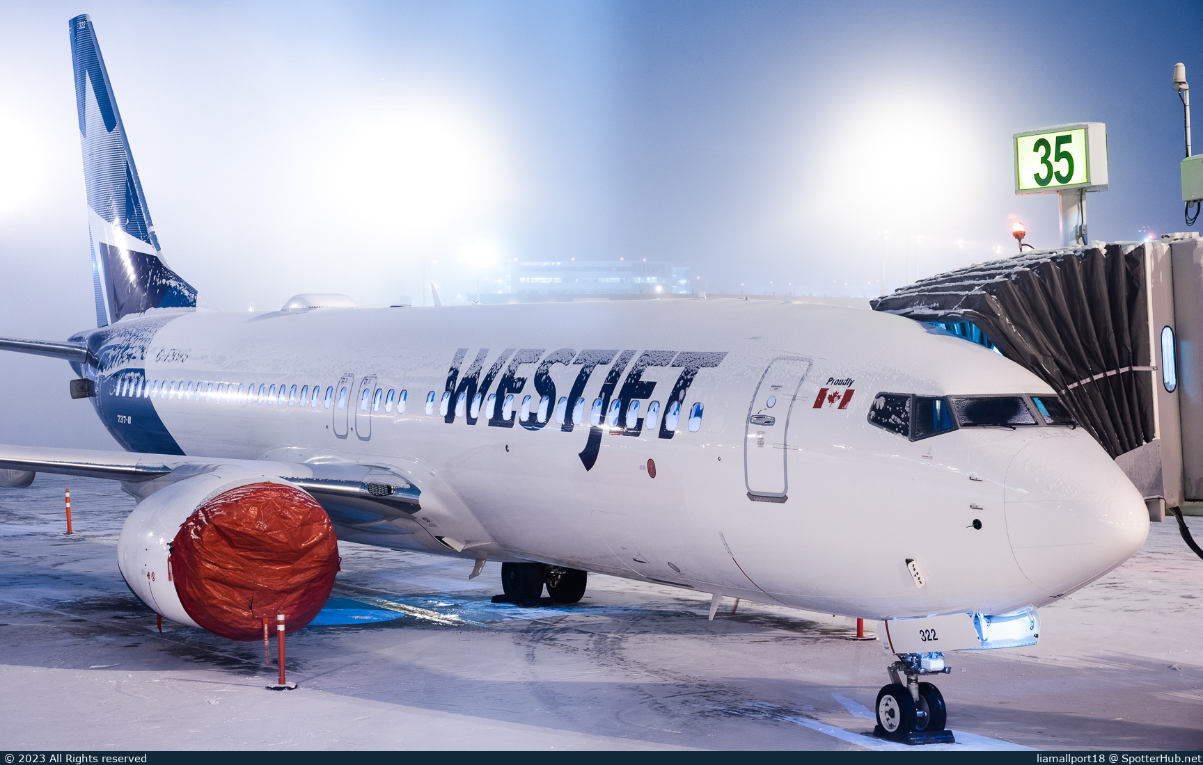 Photo of C-FBWS - Boeing 737 MAX 8 operated by WestJet Airlines