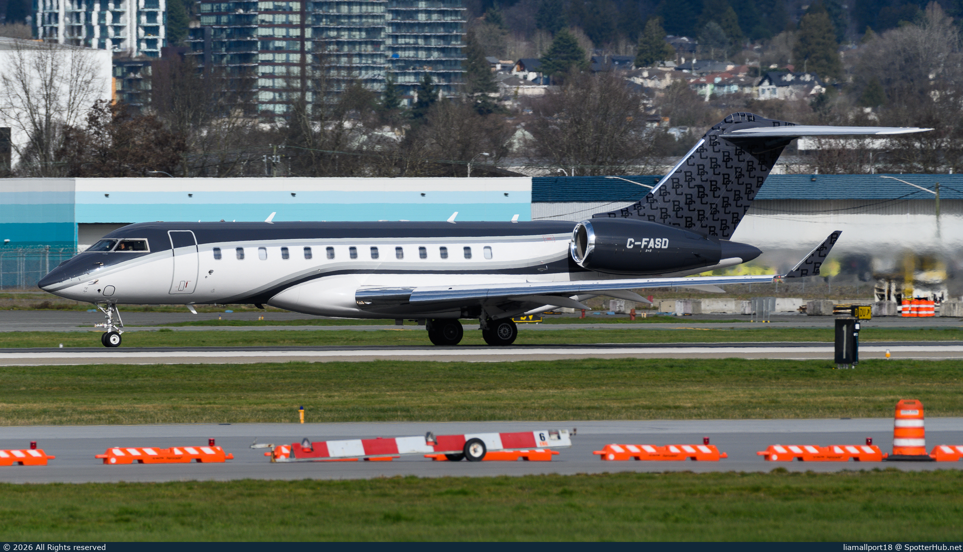 Photo of C-FASD - Bombardier Global Express XRS operated by BC Lions