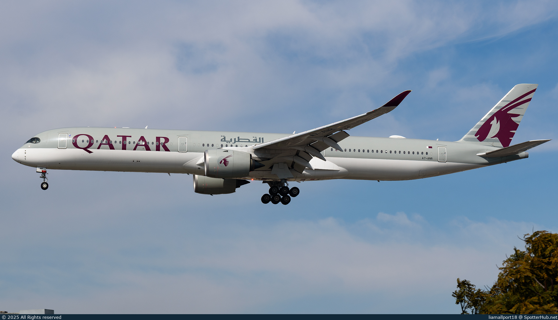 Photo of A7-ANR - Airbus A350-1041 operated by Qatar Airways